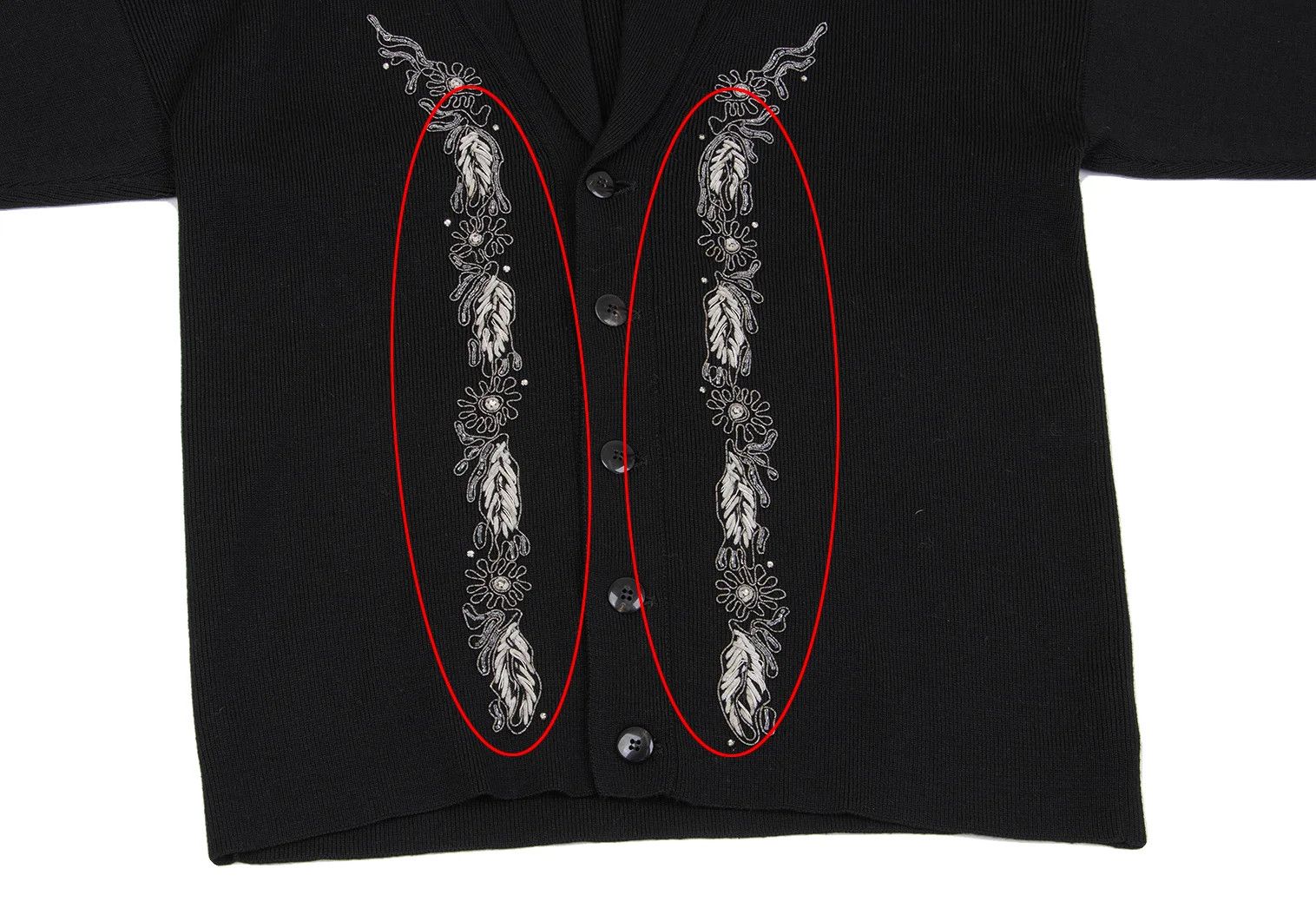 Yohji Yamamoto Yohji Yamamoto Embellished Knit Cardigan Size US M / EU 48-50 / 2 - 7 Thumbnail