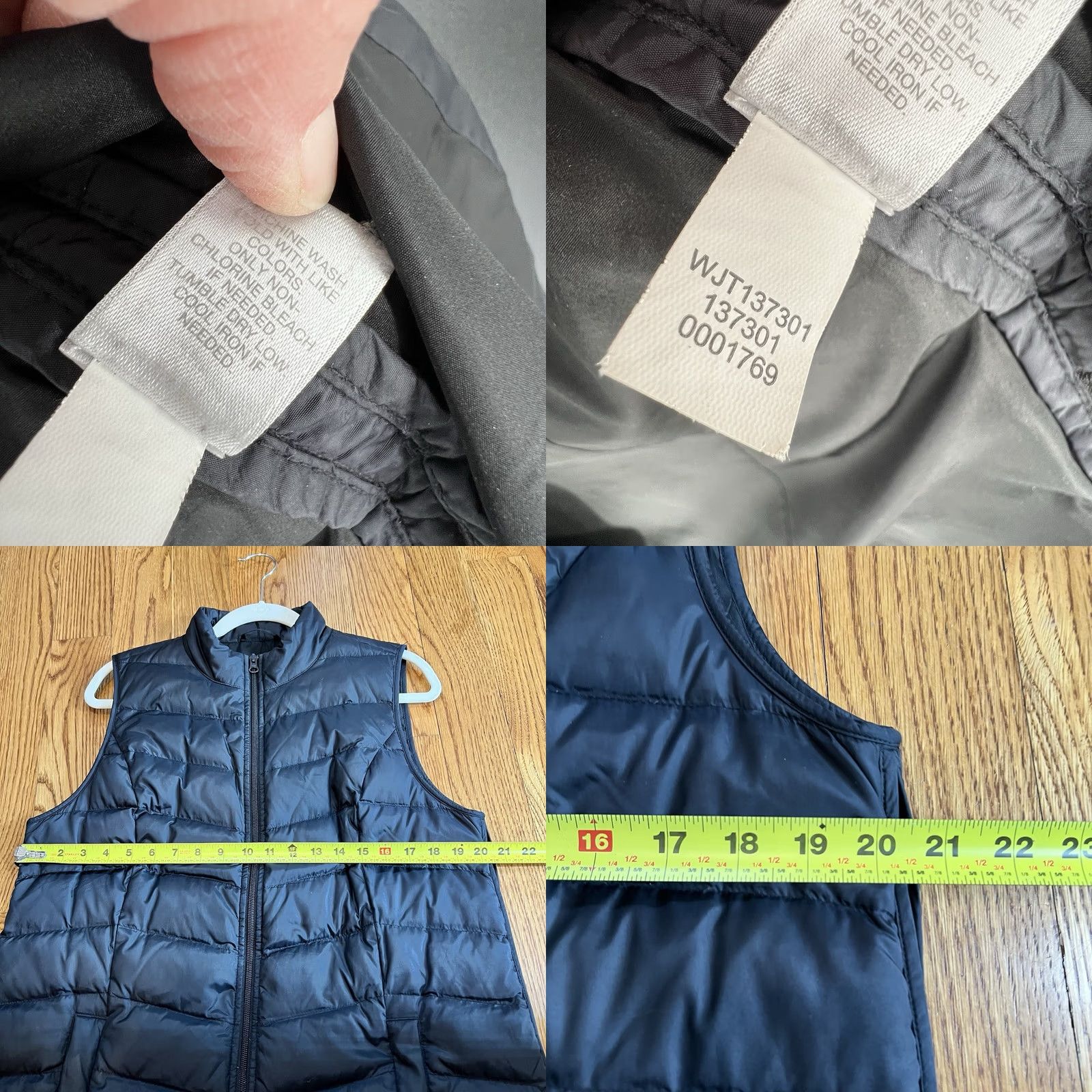 J. Jill VINTAGE J Jill Down Fill Long Quilted Puffer Vest Black Nylon M Women's Quilted Pockets Zipper Full Zip Water Resistant Vest Size M / US 6-8 / IT 42-44 - 8 Thumbnail