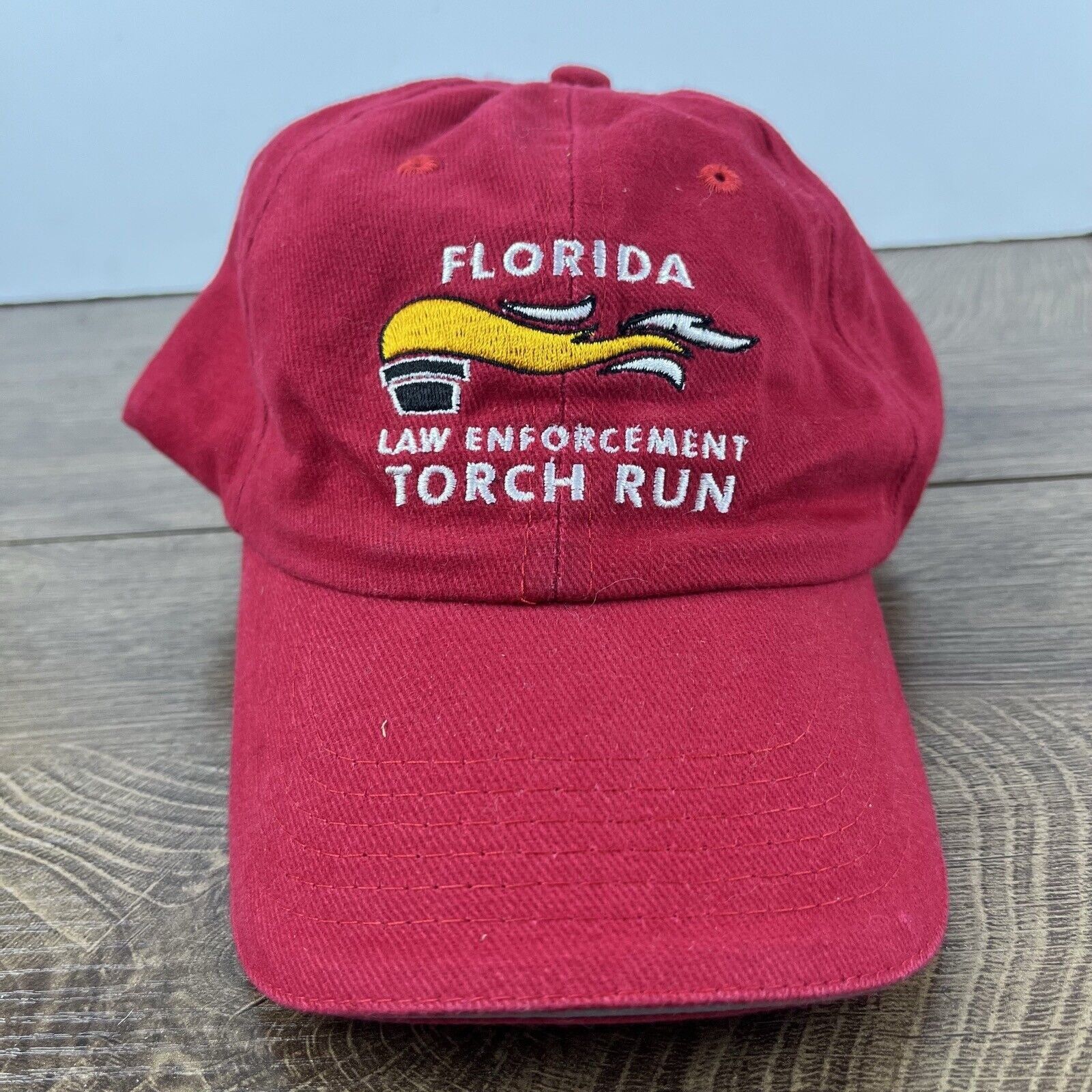 Other Florida Law Enforcement Torch Run Hat Red Adjustable Hat Red Size ONE SIZE - 4 Thumbnail