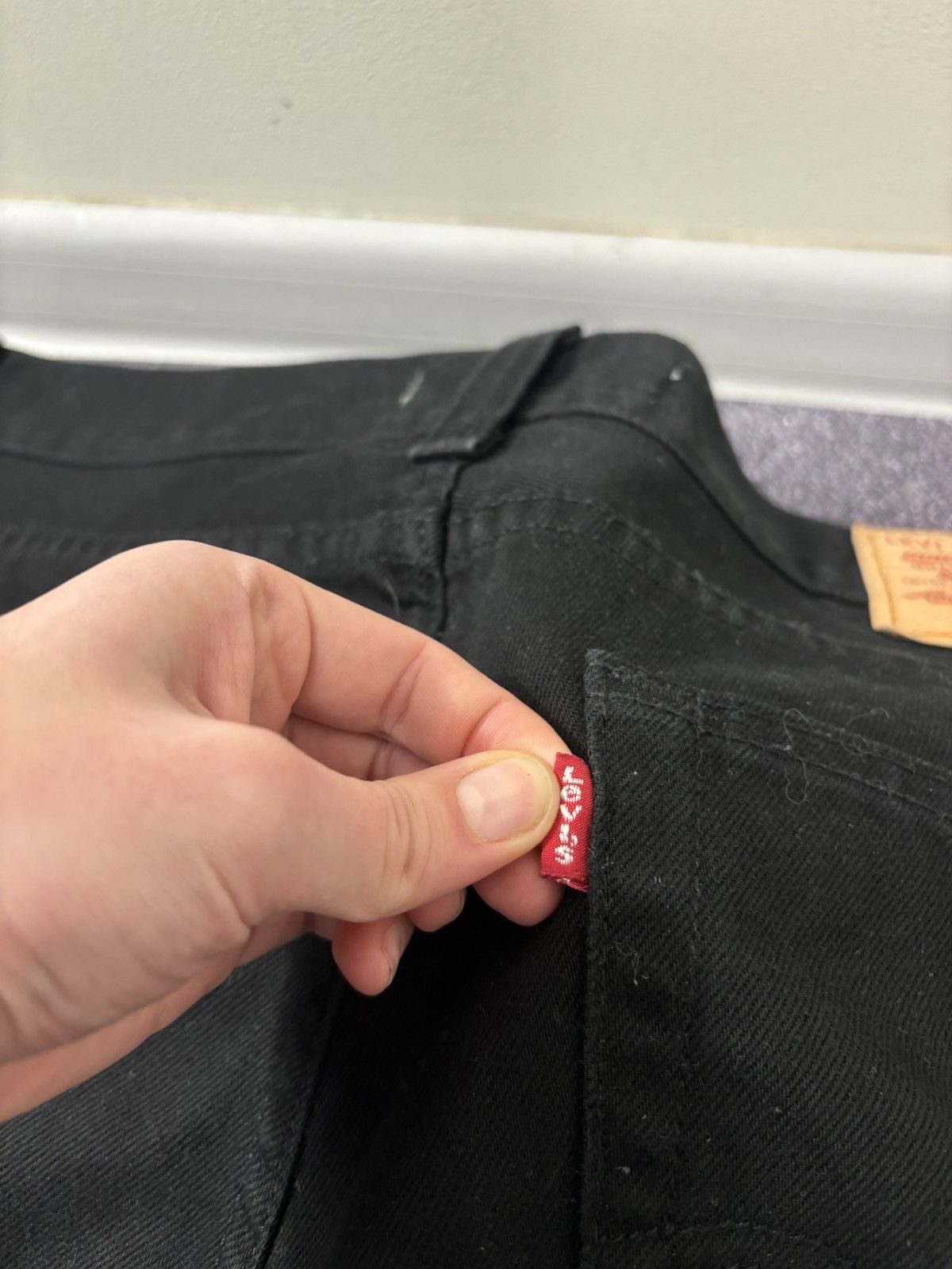 Levi's Vintage Levi’s 506 Men’s Straight Fit USA Black Denim Jeans Size US 36 / EU 52 - 12 Thumbnail