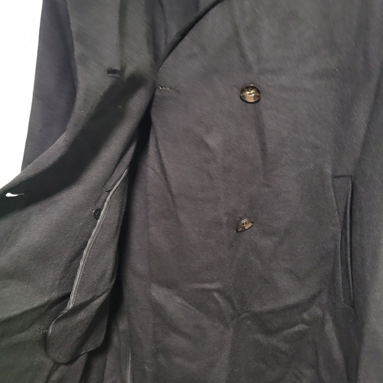 Vince Camuto NWT Vince Camuto Black Double-Breasted Trench Coat Large Size L / US 10 / IT 46 - 4 Thumbnail