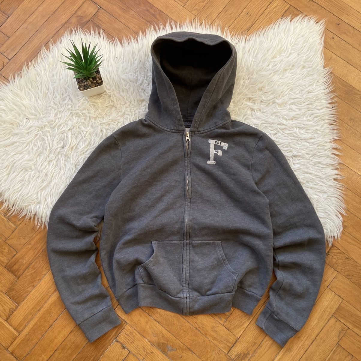 Abercrombie & Fitch 📌 Y2K Abercrombie & Fitch Zip-Up Hoodie Embroidered logo Size L / US 10 / IT 46 - 1 Thumbnail