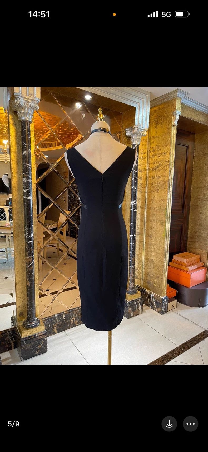 Versace Versace Metallic logo studded haute couture dress Size M / US 6-8 / IT 42-44 - 5 Thumbnail