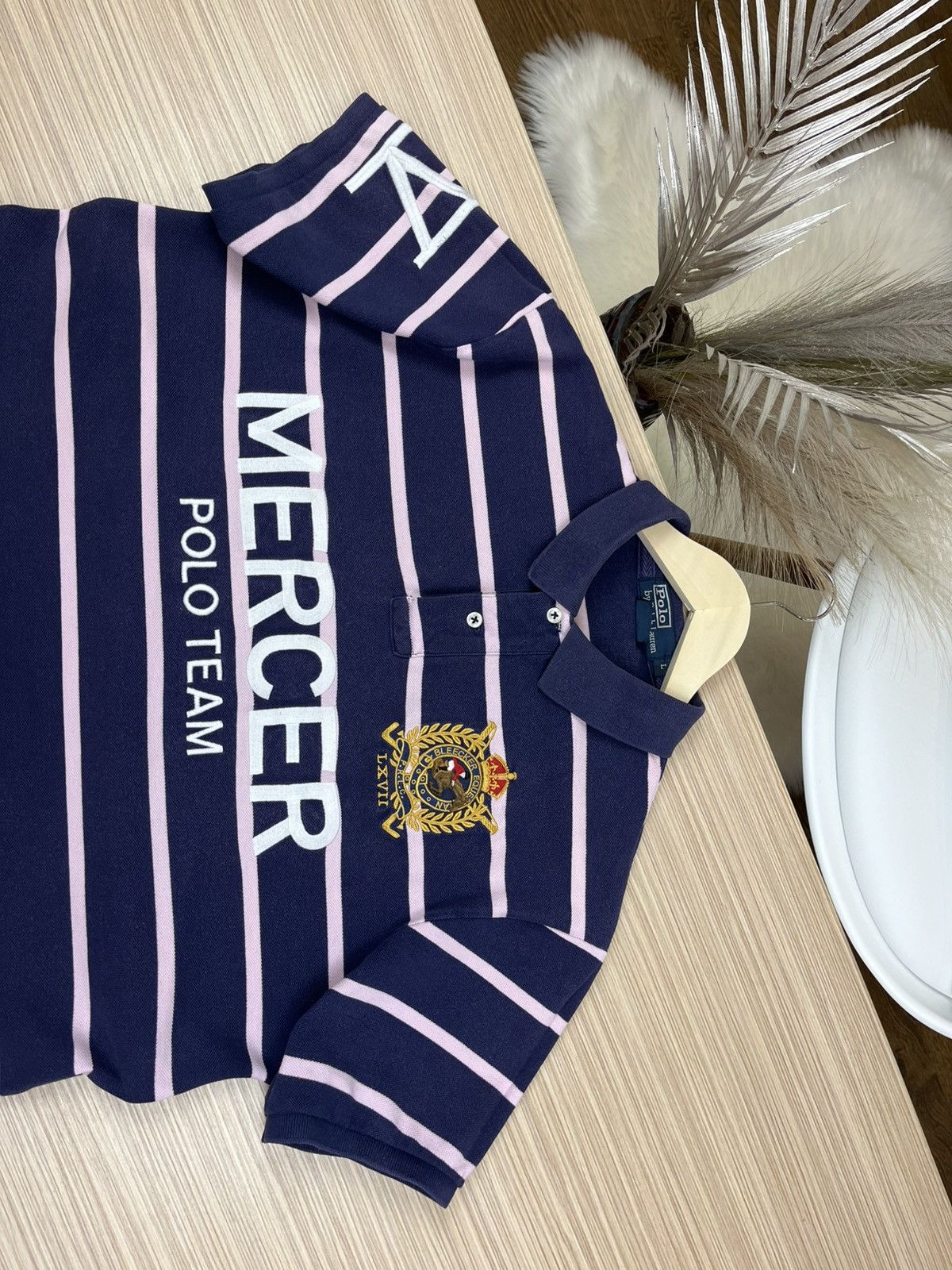 Polo Ralph Lauren × Vintage Chief Keef Polo Ralph Lauren Mercer team striped big pony Size US L / EU 52-54 / 3 - 3 Thumbnail