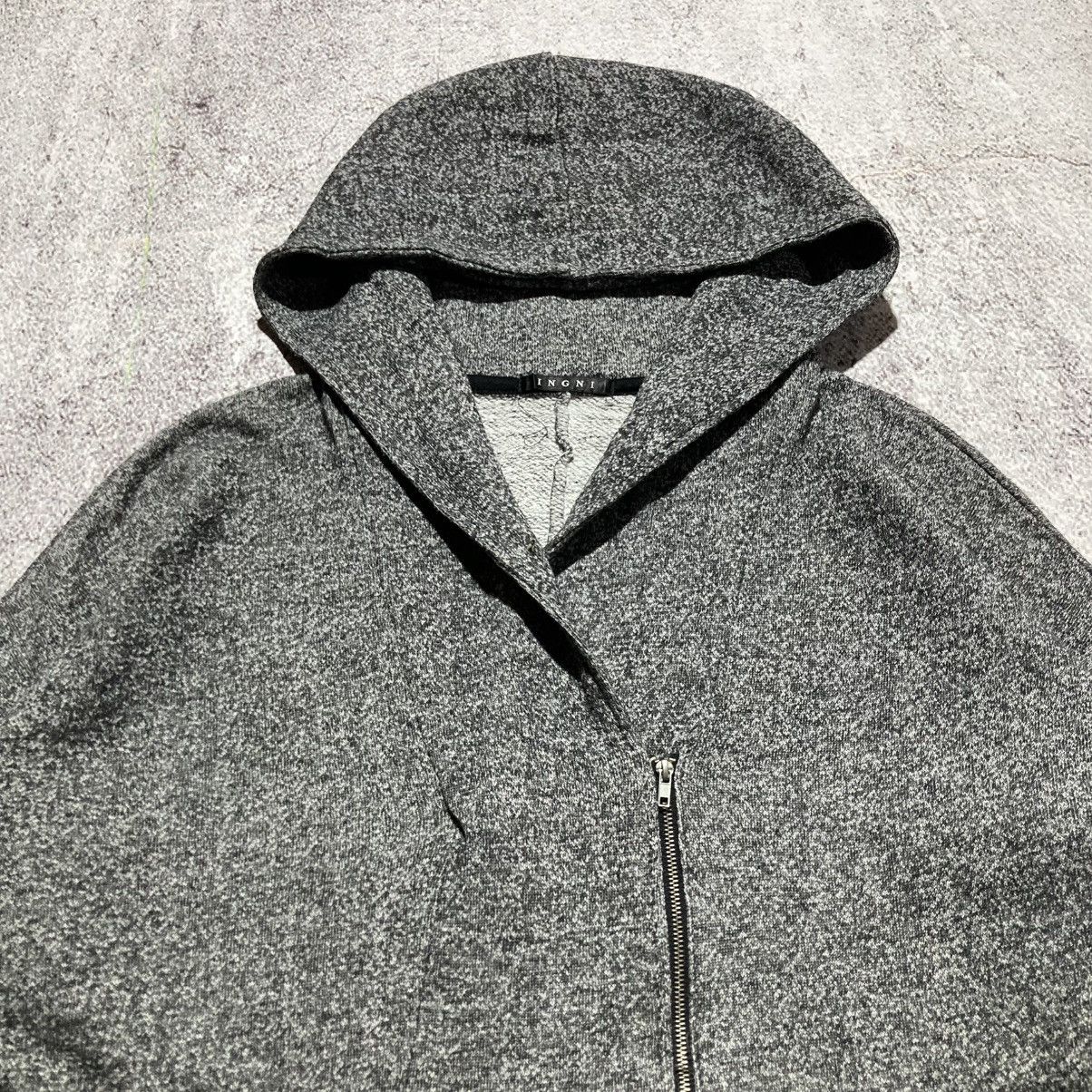 Japanese Brand 2000s Igni Knitted Ziphoodie Beauty Beast Lgb Charcoal Size US XL / EU 56 / 4 - 3 Thumbnail