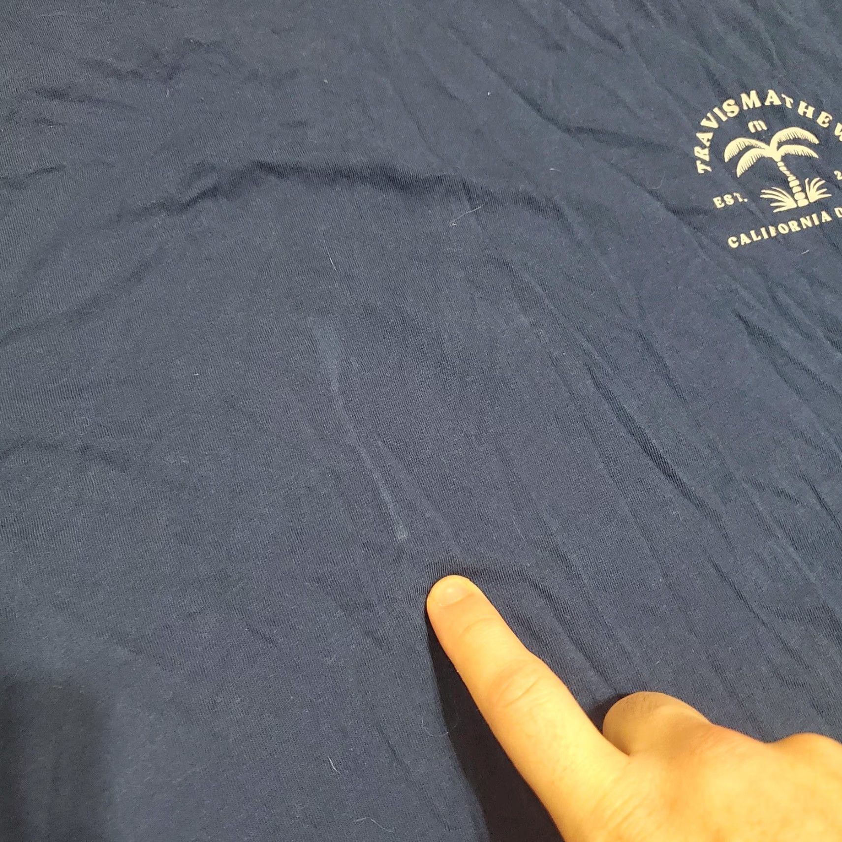 TravisMathew TravisMathew Shirt Mens XL Blue California Design Palm Tree Graphic Print Casual Tee Golf Crew Neck Short Sleeve Cotton Size US XL / EU 56 / 4 - 4 Thumbnail