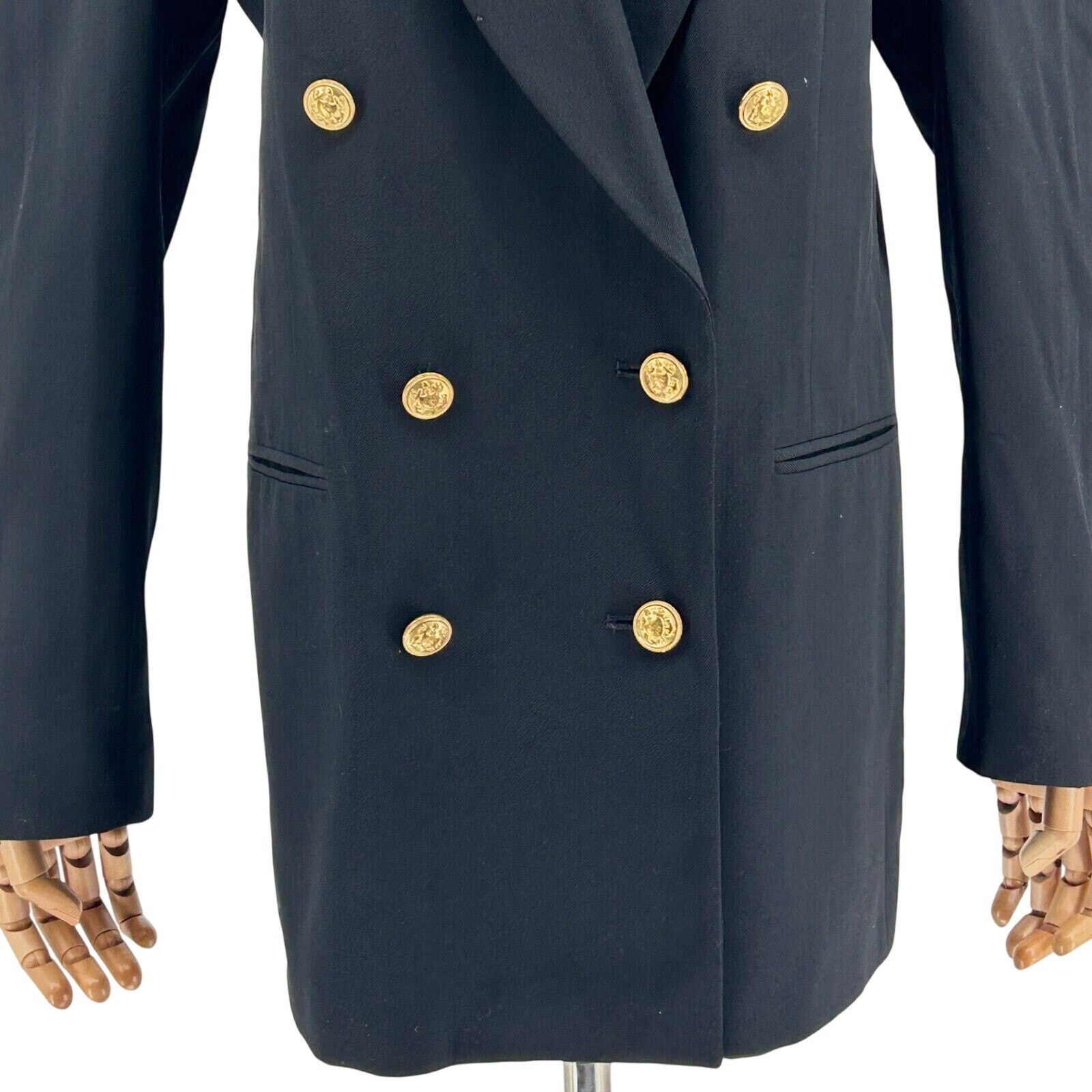 J. Peterman Vintage 90s J. Peterman Black 100% Wool Blazer Tuxedo Jacket Size M / US 6-8 / IT 42-44 - 3 Thumbnail