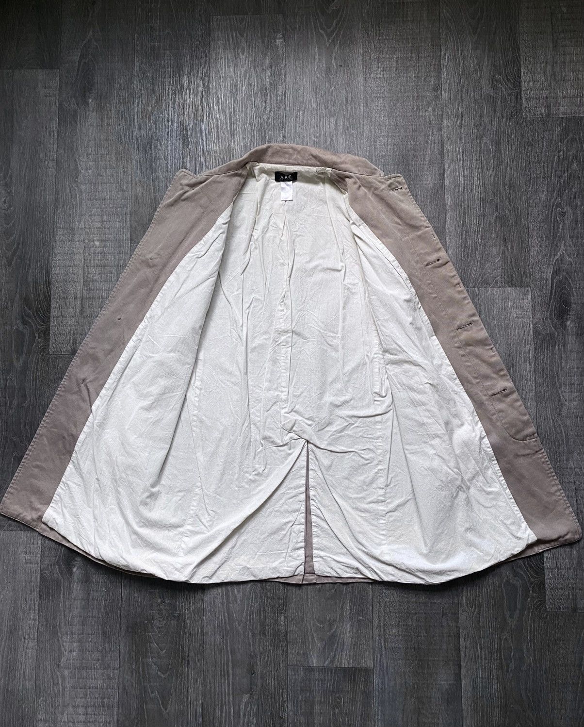 A.P.C. Women’s APC Rue de Fleurus Paris Beige Trench Coat Jacket Size M / US 6-8 / IT 42-44 - 6 Thumbnail