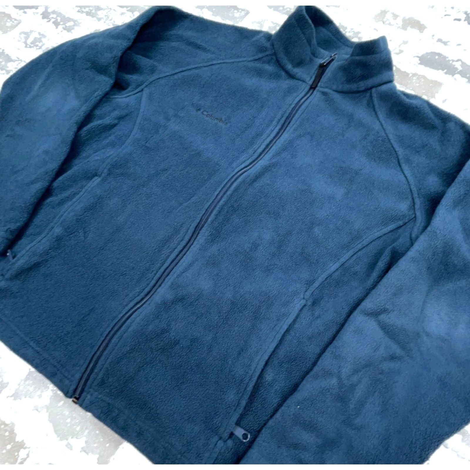 Layer 8 Columbia Jacket Women Medium Blue Fleece Sweater Coat Layer Full Zip Ladies M6 Size M / US 6-8 / IT 42-44 - 2 Thumbnail