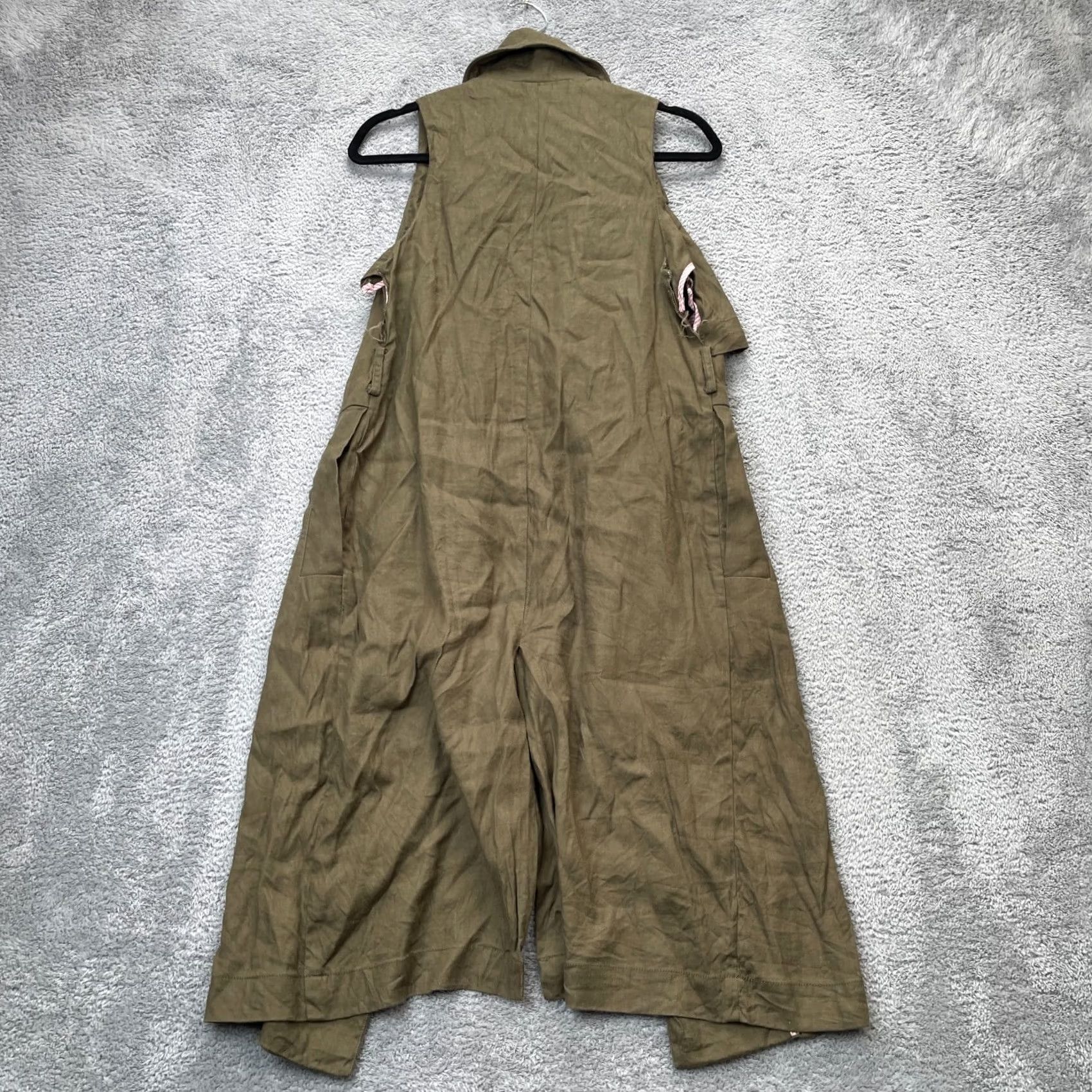 Anthropologie Anthropologie Vest Womens XS Green Hollis Trench Linen Stretch Size XS / US 0-2 / IT 36-38 - 2 Thumbnail