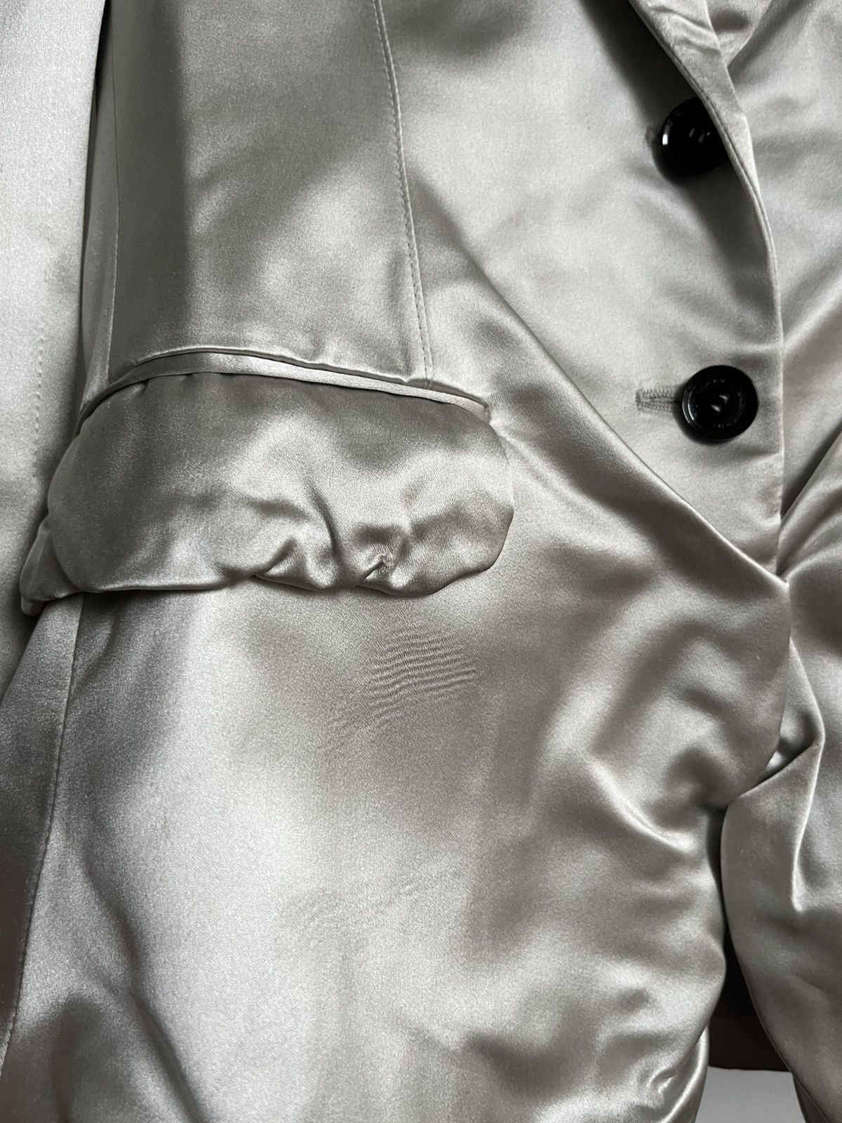 Burberry Burberry Prorsum 2010 lookbook silver satin blazer jacket Size M / US 6-8 / IT 42-44 - 21 Thumbnail