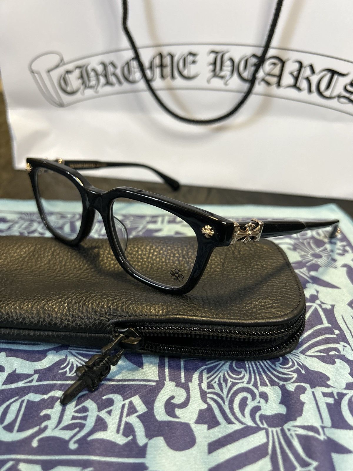 Chrome Hearts Chrome Hearts 18k Gold Cox Ucker Black/Gold Glasses Size ONE SIZE - 1 Thumbnail