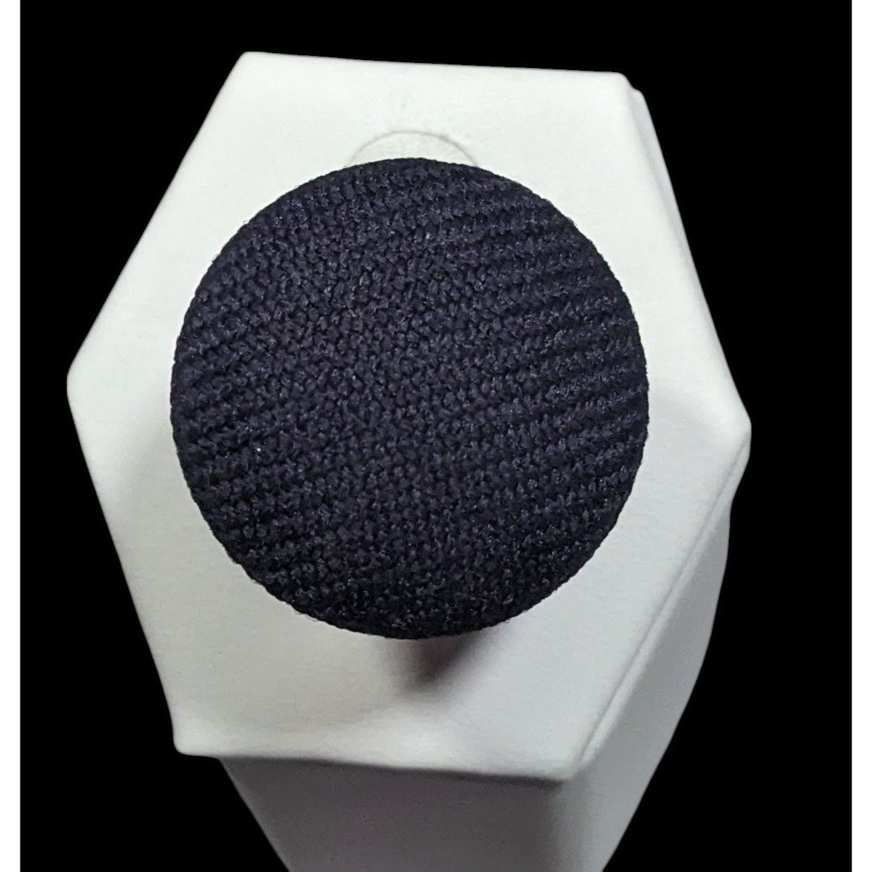Other Handmade Upcycled Black Fabric Button Ring Size 6 Size ONE SIZE - 1 Thumbnail