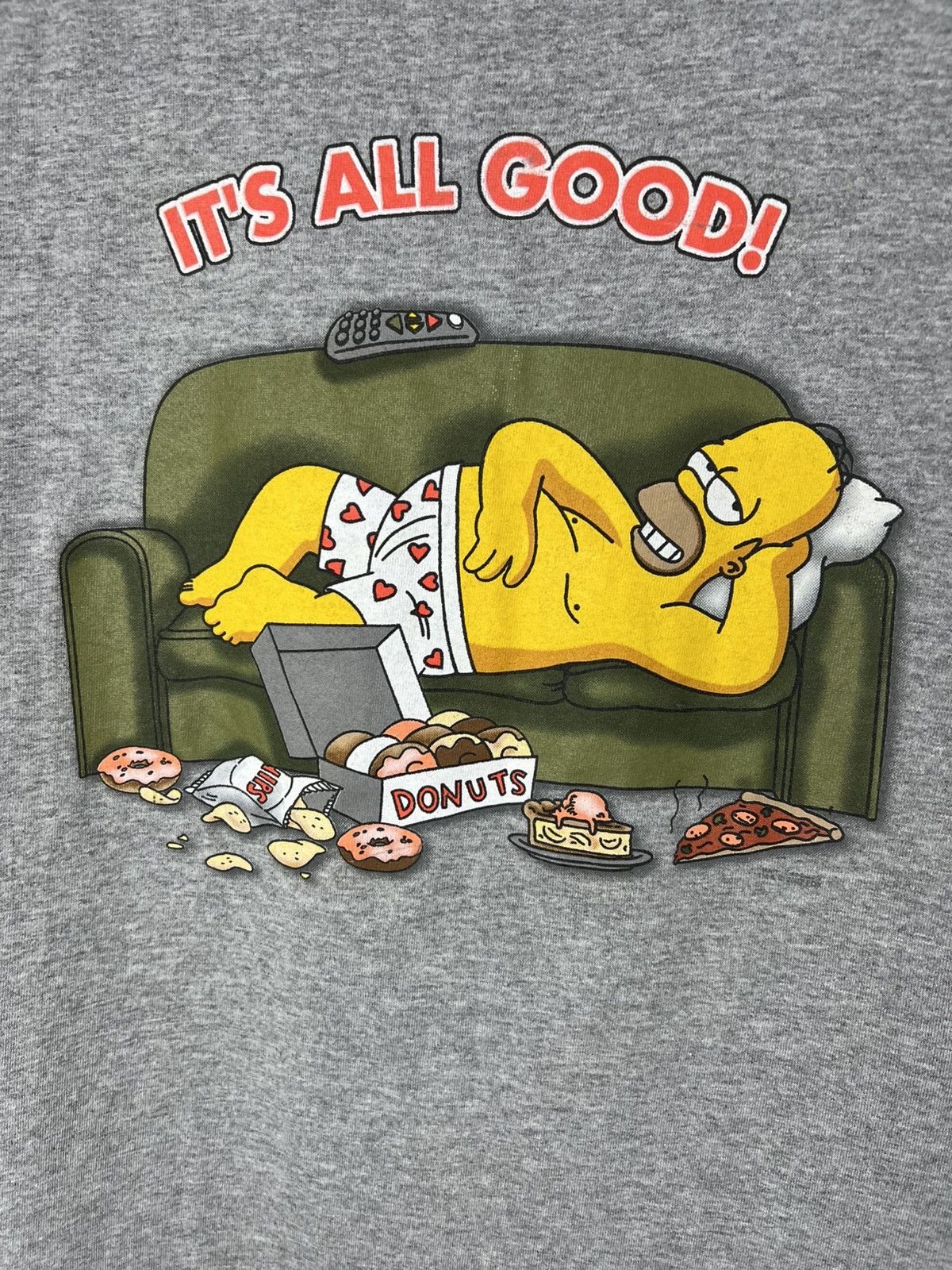 The Simpsons Vtg The Simpsons Homer It's All Good Gray Mens M T-shirt 98 Size US M / EU 48-50 / 2 - 2 Thumbnail