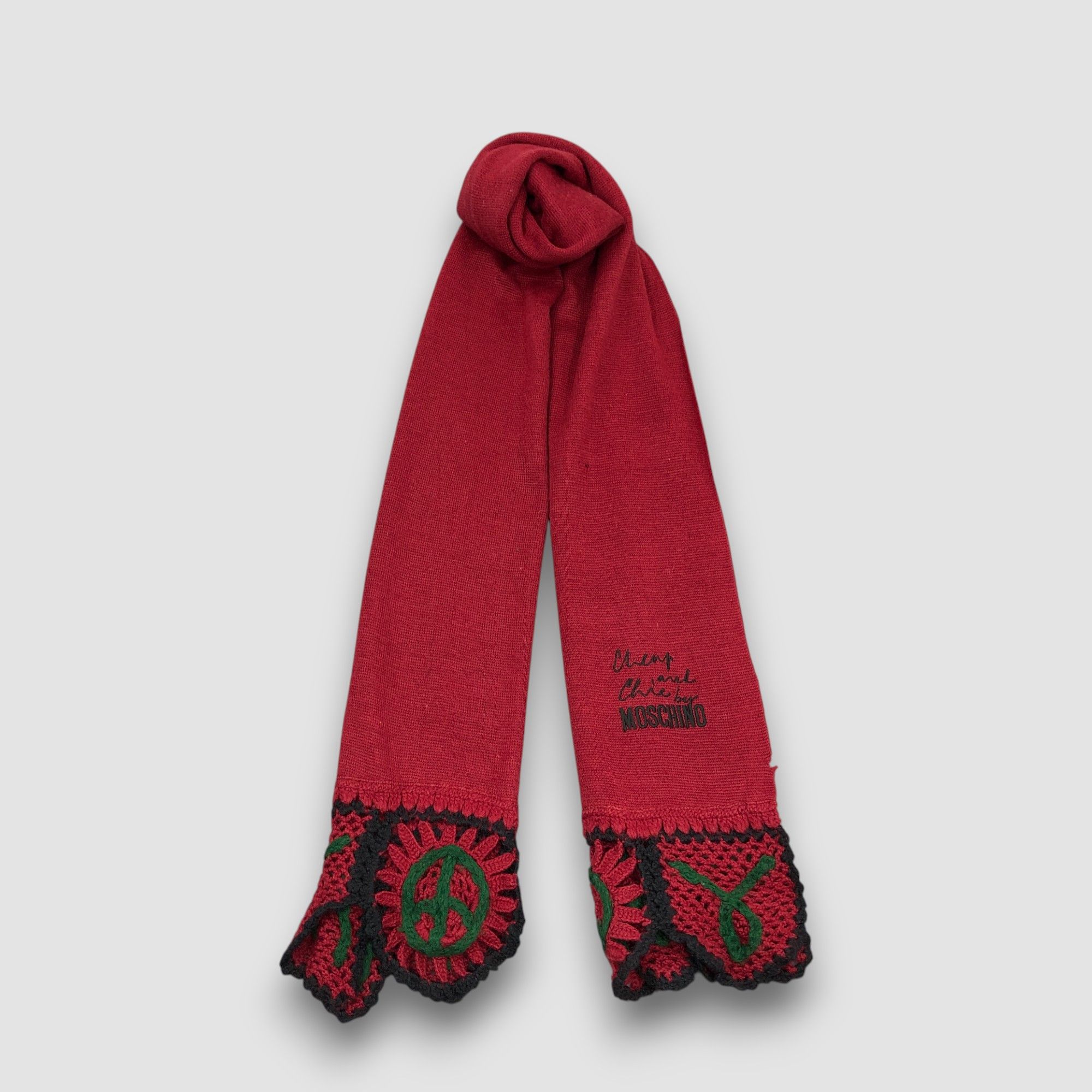 Vintage Vintage Moschino Scarf Muffler Knit Wool Cashmere Scarves Size ONE SIZE - 1 Thumbnail