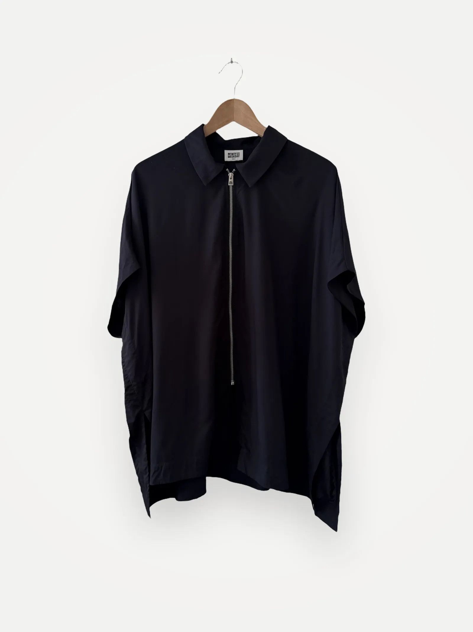 Weekday Square Blouse Shirt in Black, Women's