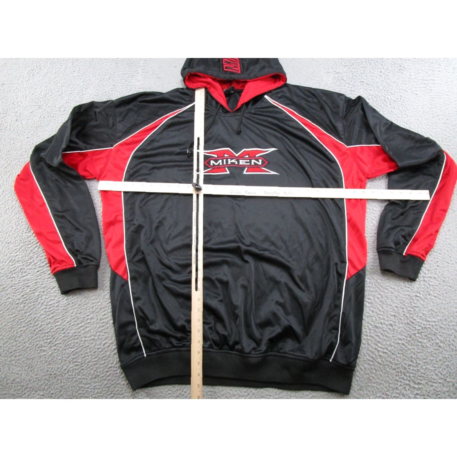 Vintage Miken Hoodie Pullover Satin VTG Y2K Black 3XL Mens Sports Baseball Hooded Shirt Size US XXL / EU 58 / 5 - 5 Thumbnail