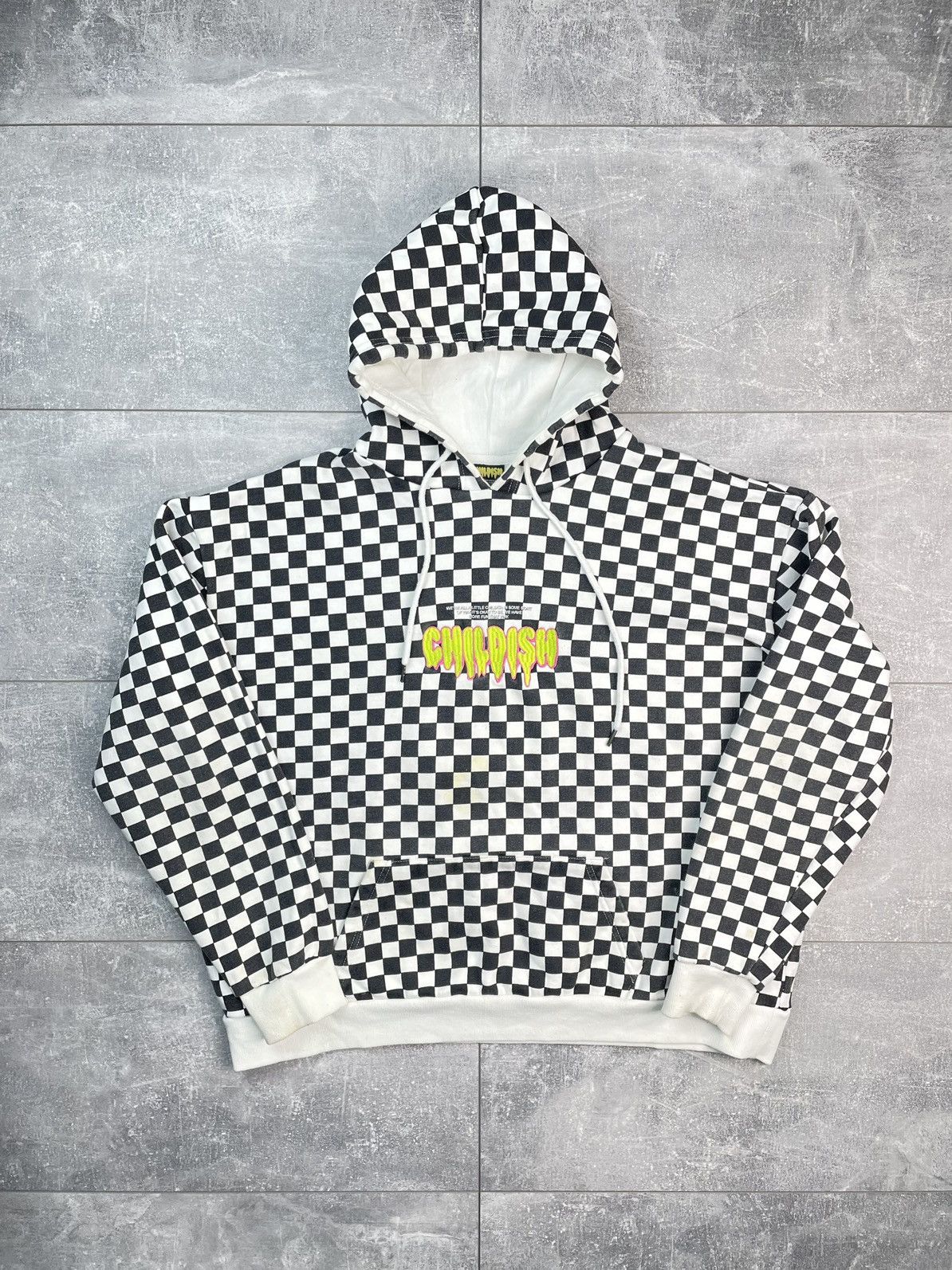 Vintage Childish Checkered Vintage Skate Hoodie Y2K Size US XL / EU 56 / 4 - 1 Thumbnail