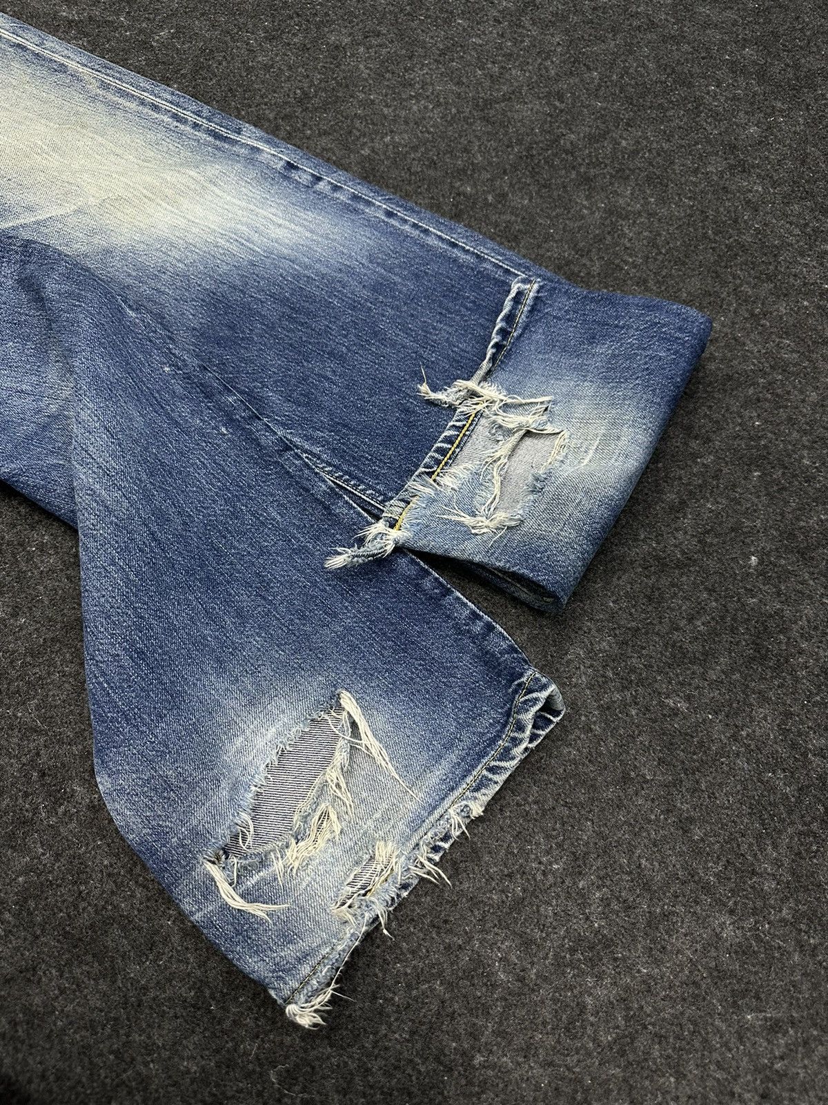 Lee Vintage 80s Lee Rider Sanforized Destroyed Denim 28x32 F34 Size US 28 / EU 44 - 12 Thumbnail