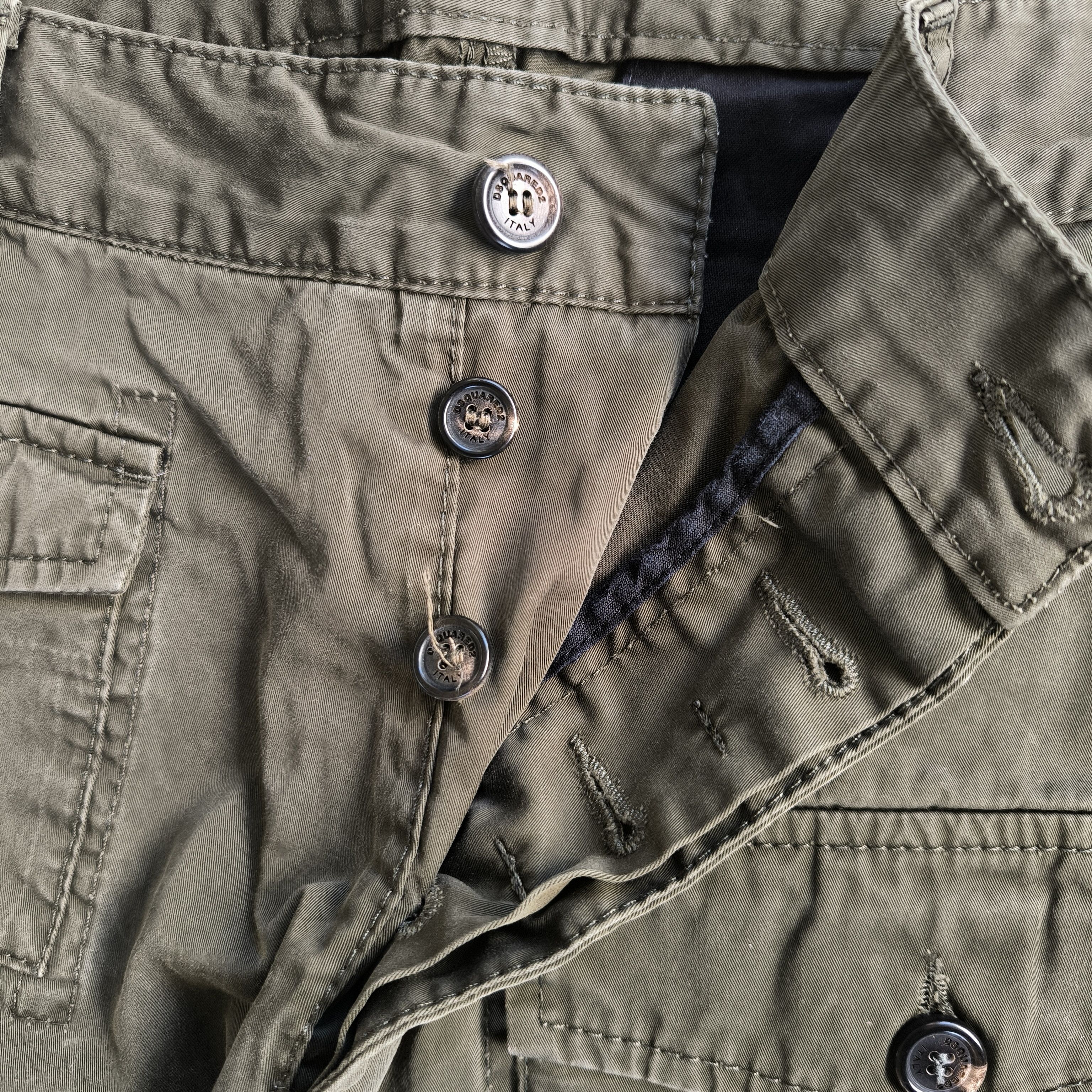 Dsquared2 DSQUARED2 Sexy Cargo Utility Pants Olive Green S74KB0016 Size US 36 / EU 52 - 7 Thumbnail
