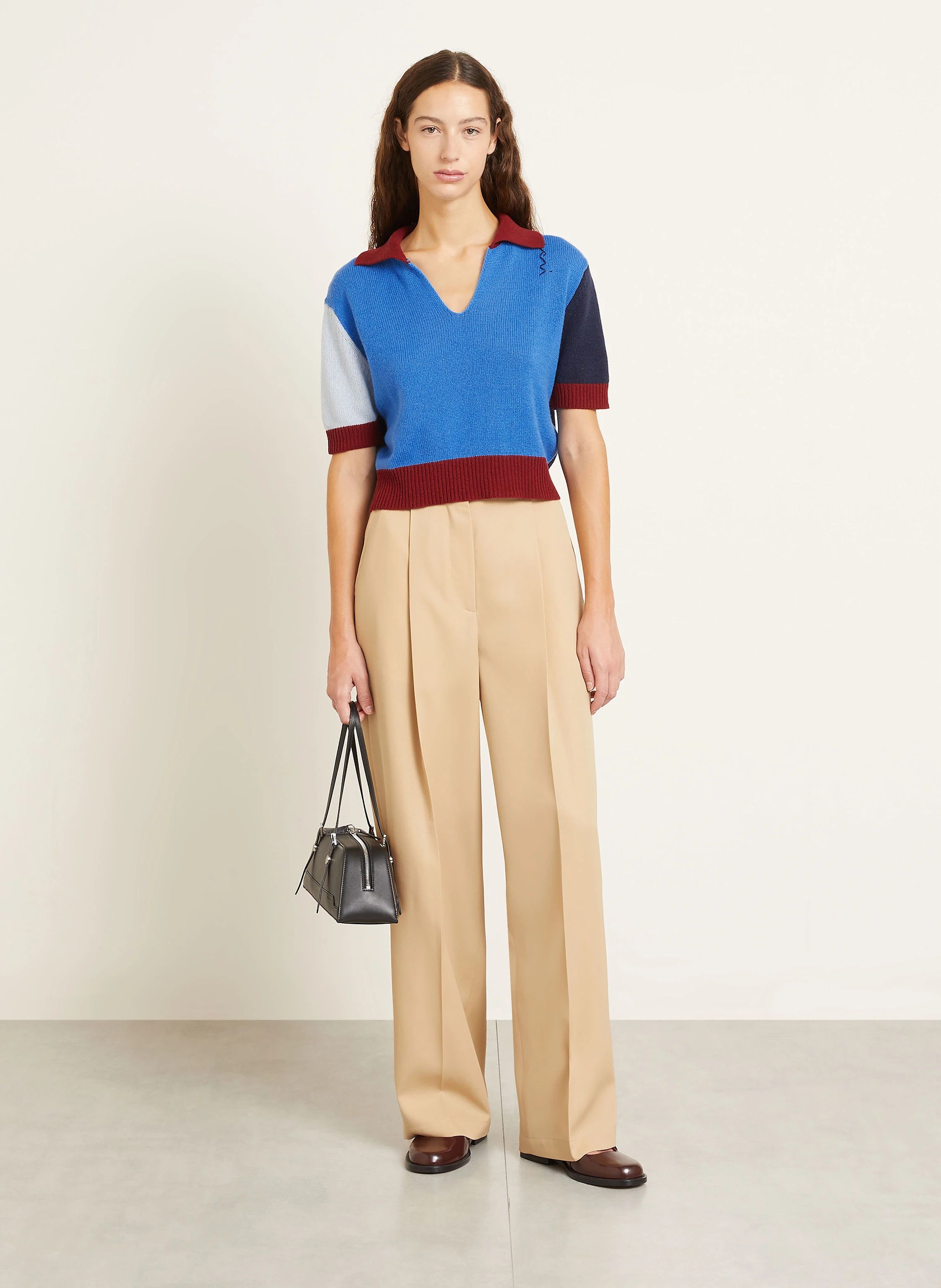 Marni o1f1d3z0326 Knit Polo Shirt in Multicolor Size M / US 6-8 / IT 42-44 - 2 Thumbnail