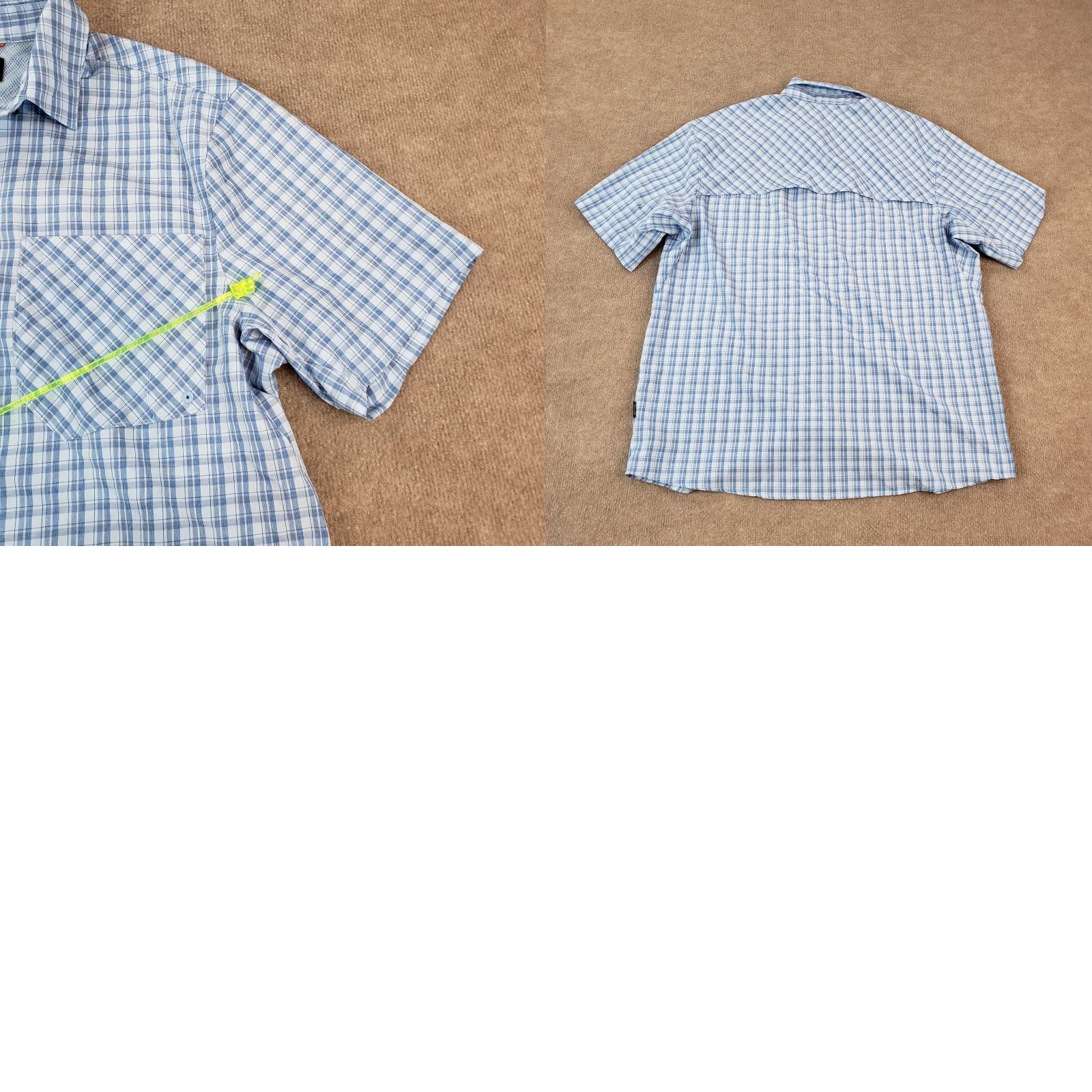 Vintage Alaskan Hardgear Mens Short Sleeve Plaid Button Up Shirt Large Blue Outdoor Breathable Size US L / EU 52-54 / 3 - 8 Thumbnail