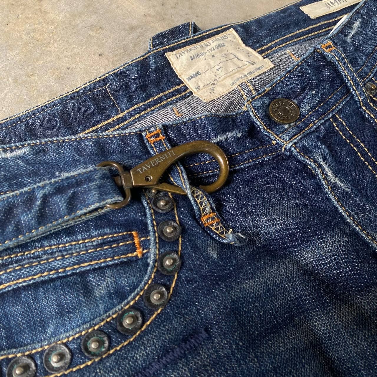 Jimmy Taverniti Archival Y2K Jimmy Taverniti So Jeans Studded Denim Size US 31 - 7 Thumbnail