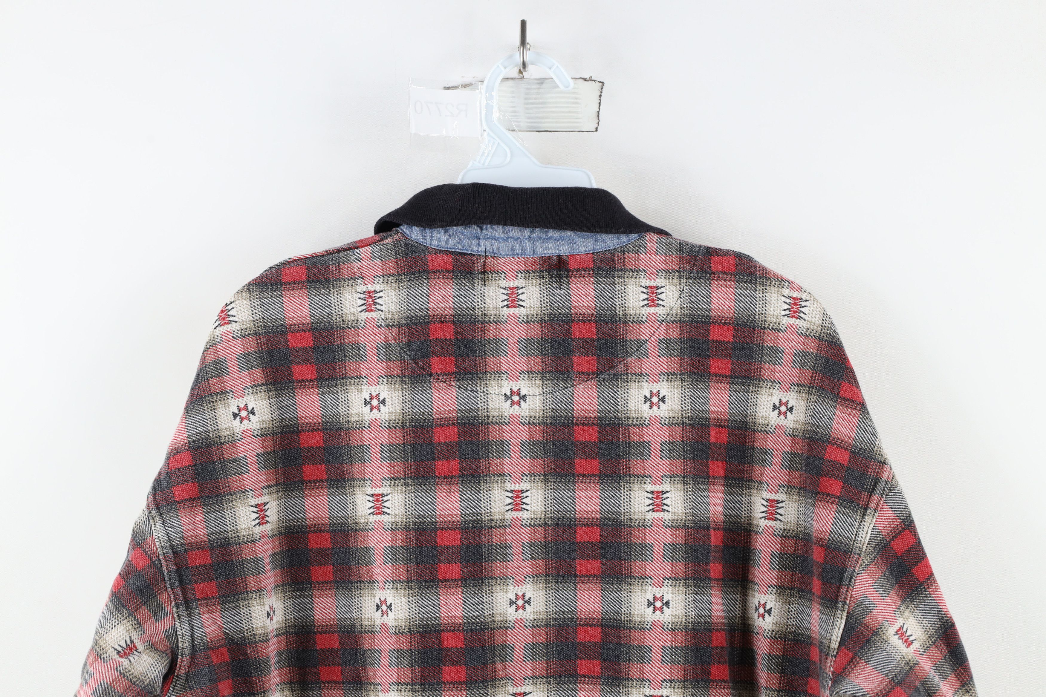 Vintage Vintage 90s Streetwear Southwestern Polo Shirt Cotton Red Size US M / EU 48-50 / 2 - 10 Thumbnail