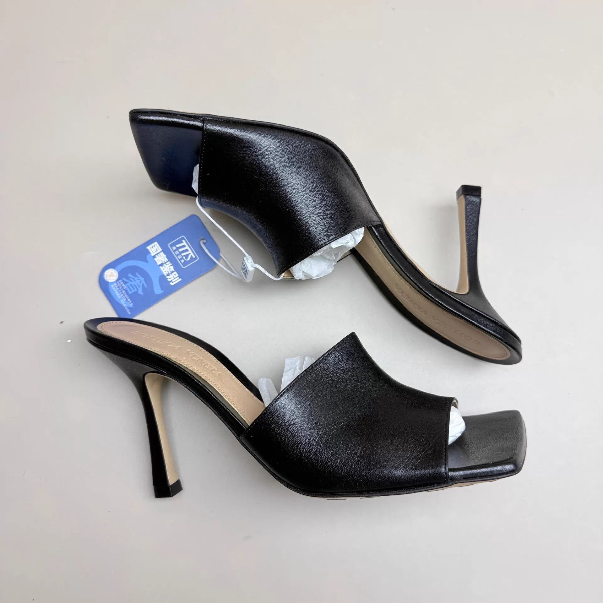 Bottega Veneta Bottega Veneta Black Square Toe Heels Women's 37 Size US 6.5 / IT 36.5 - 4 Thumbnail