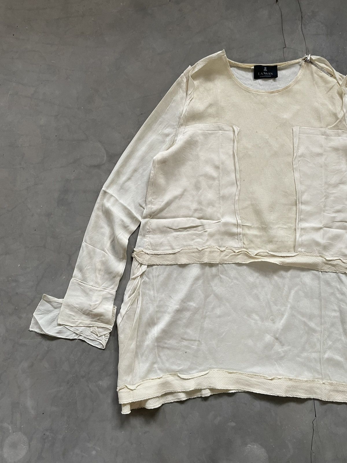 Lanvin Rare Archive Lanvin Avant-Garde Layered Raw-Edge Longsleeve Size M / US 6-8 / IT 42-44 - 4 Thumbnail