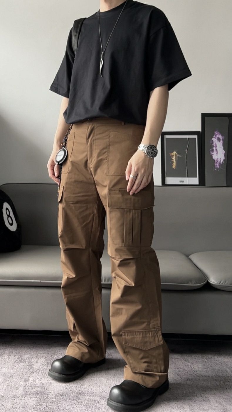 multi pocket utility baggy cargo pants