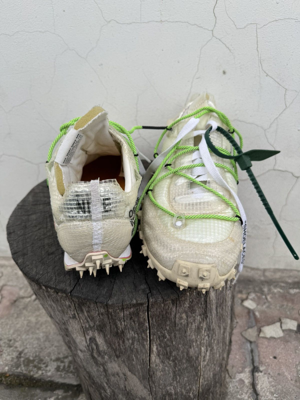 Nike × Off-White Nike Waffle Racer X Off-White White Electric Green Size US 7 / EU 40 - 16 Thumbnail