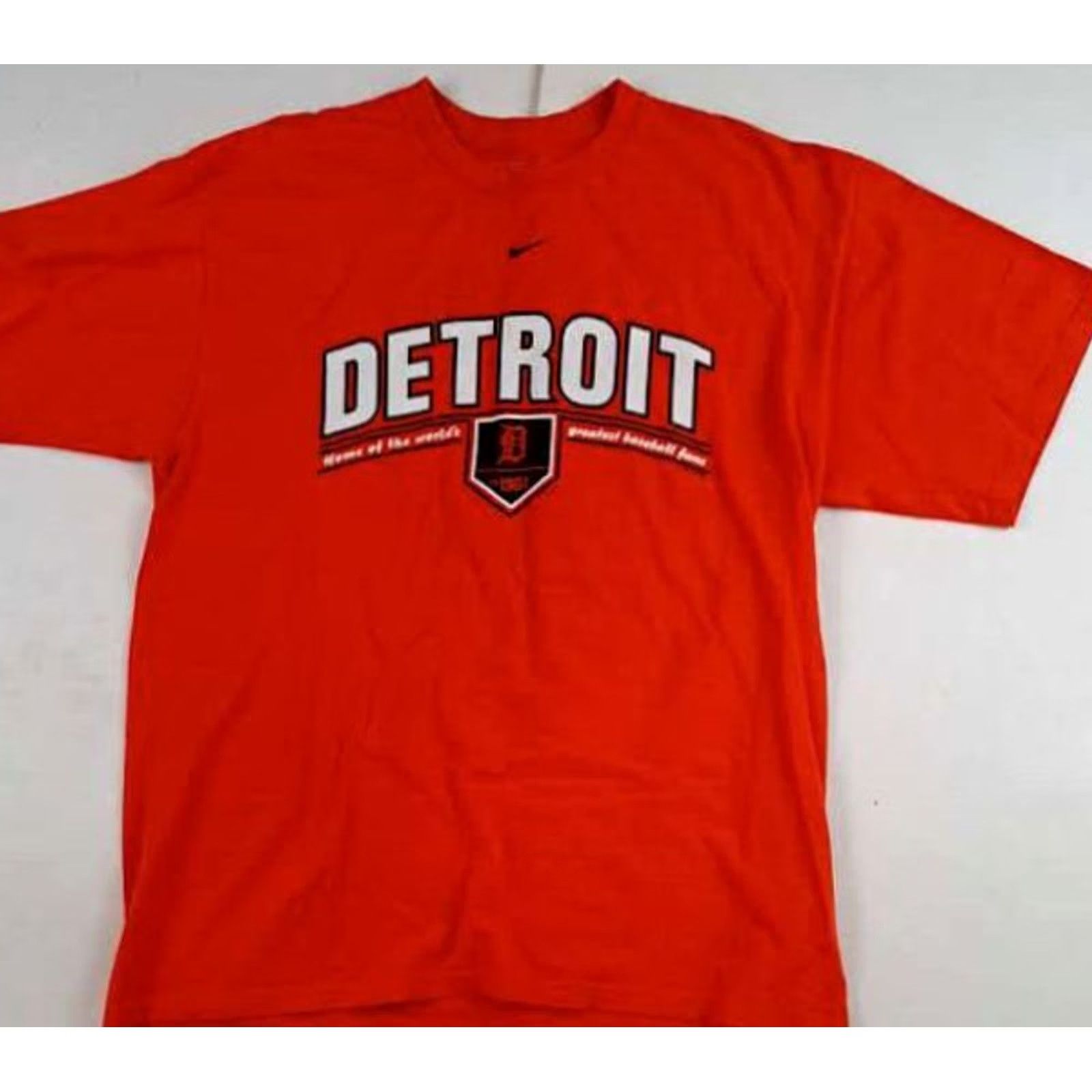 Nike VINTAGE Detroit Tigers Nike T-Shirt Large Orange Men Short Sleeve L Sports Mens Size US L / EU 52-54 / 3 - 2 Thumbnail