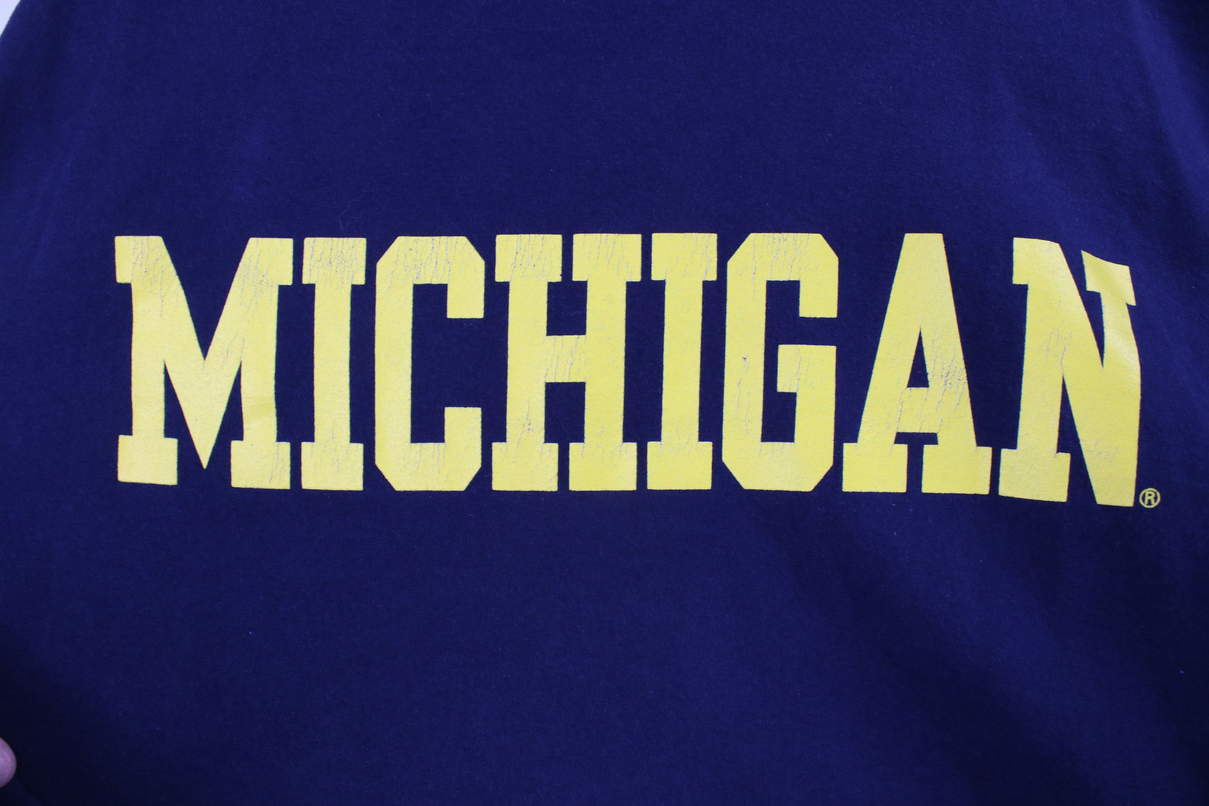 Vintage Vintage 90s Spell University of Michigan Long Sleeve T-Shirt Size US XXL / EU 58 / 5 - 5 Thumbnail