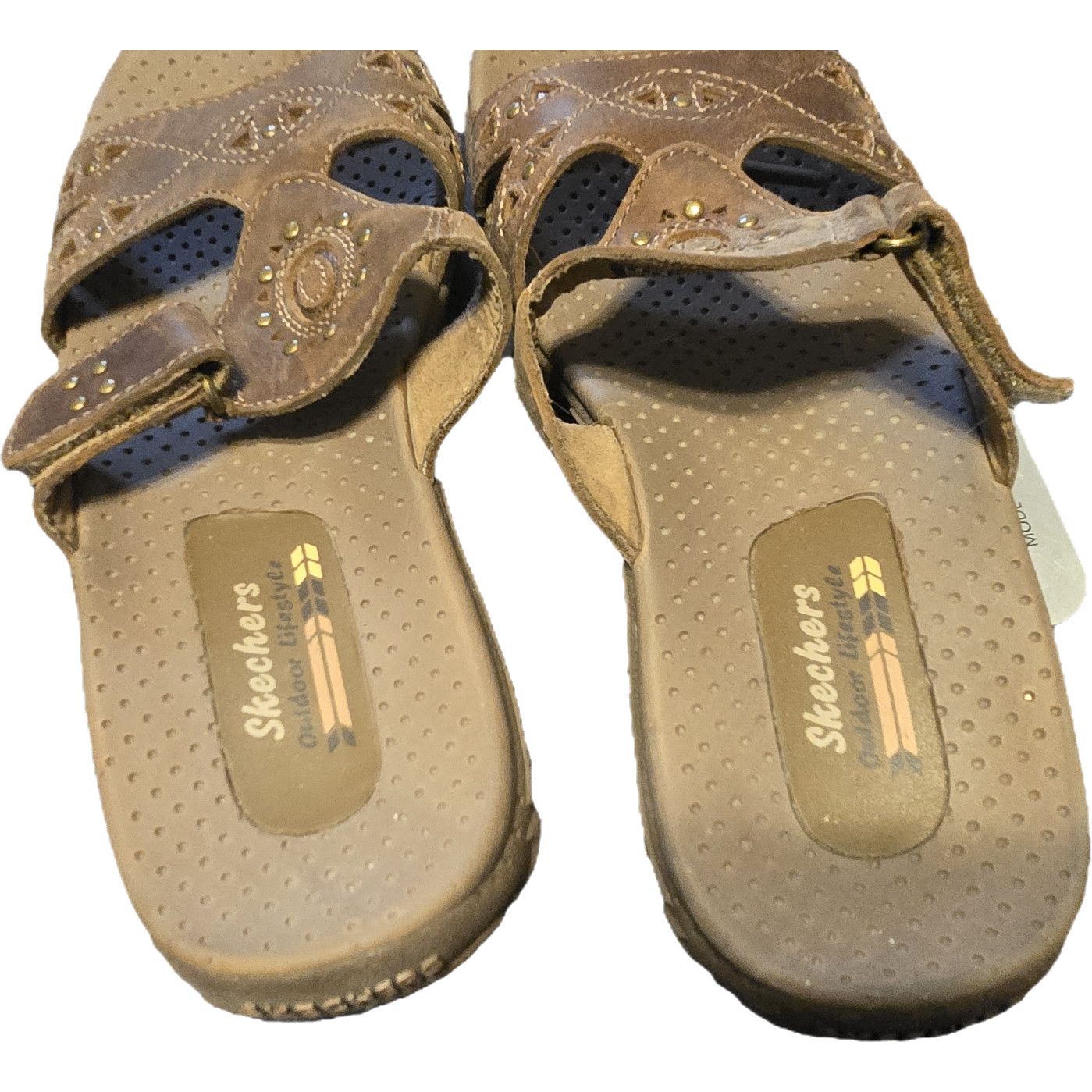 SKECHERS Skechers Outdoor Lifestyle Brown Leather Slide Sandals 8 Size US 8 / IT 38 - 6 Thumbnail