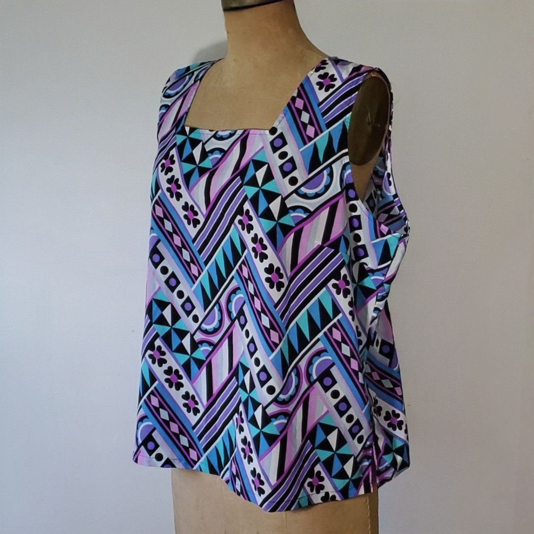 Bob Mackie Bob Mackie XL Cami Tank Blouse Vintage Jewel Wearable Art Size XL / US 12-14 / IT 48-50 - 3 Thumbnail