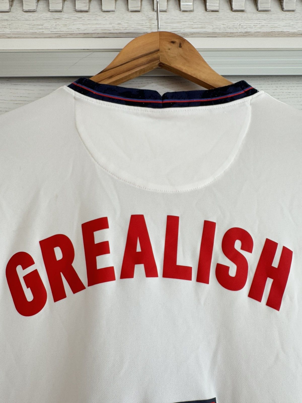 Nike Jack Grealish #7 England 2020-2021 Home Soccer Jersey Kit Size US XXL / EU 58 / 5 - 12 Thumbnail