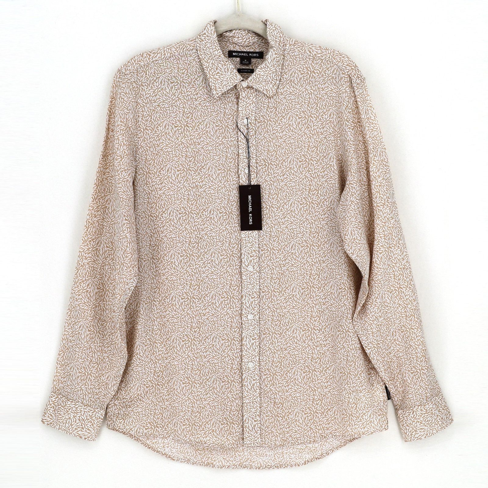 Michael Kors Michael Kors Men's Linen Classic Button Front Shirt Size M Size US M / EU 48-50 / 2 - 1 Thumbnail