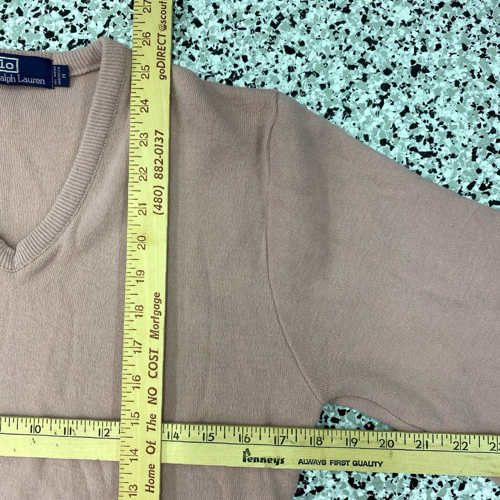Polo Ralph Lauren VINTAGE Polo Ralph Lauren Sweater Shirt Mens Size M Dusty Pink Crew Neck Pullover Knit Regular 90s Preppy Logo Embroidered Size US M / EU 48-50 / 2 - 5 Thumbnail