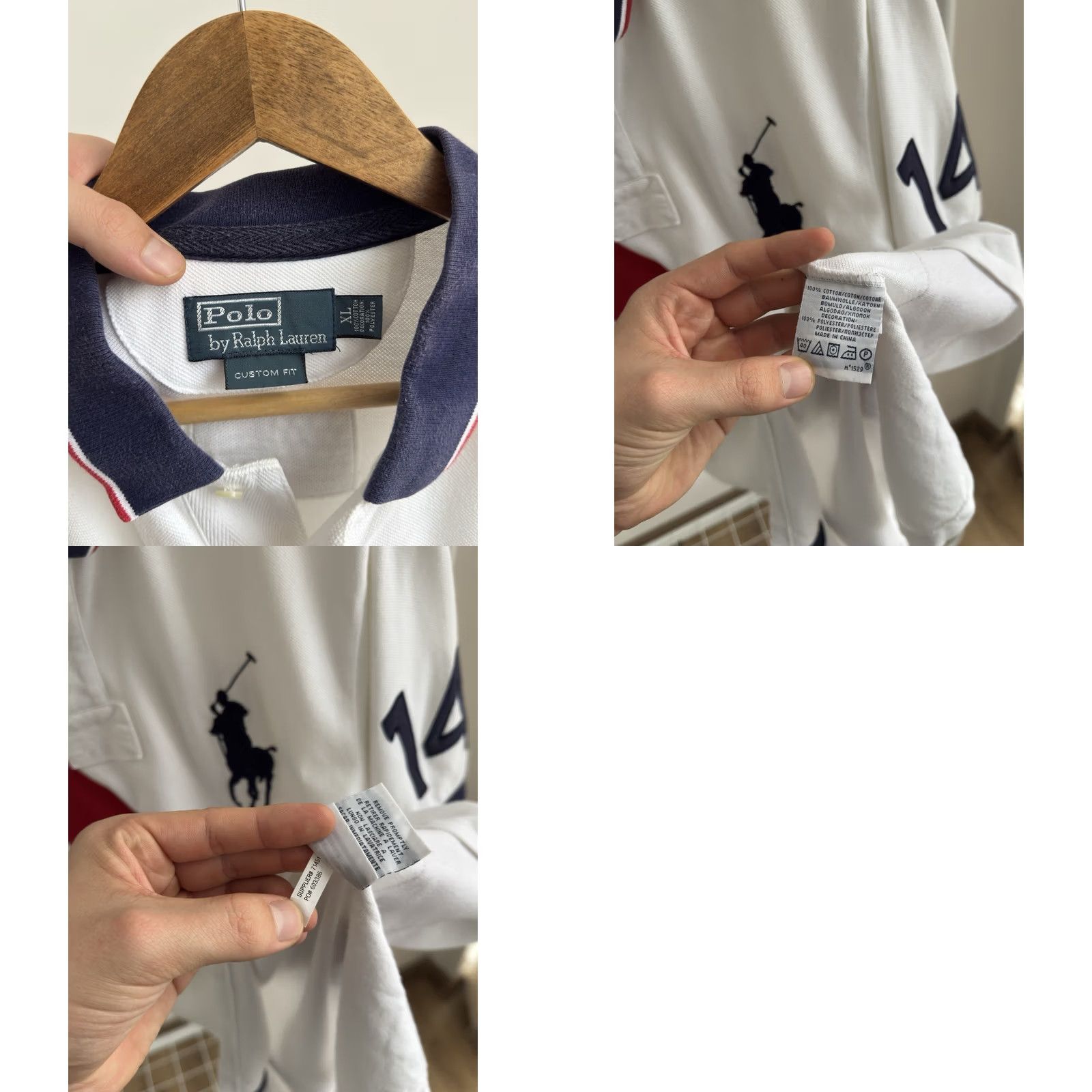 Polo Ralph Lauren VINTAGE Polo Ralph Lauren USA #14 White Y2K Polo T Shirt Mens XL Size US XL / EU 56 / 4 - 9 Thumbnail
