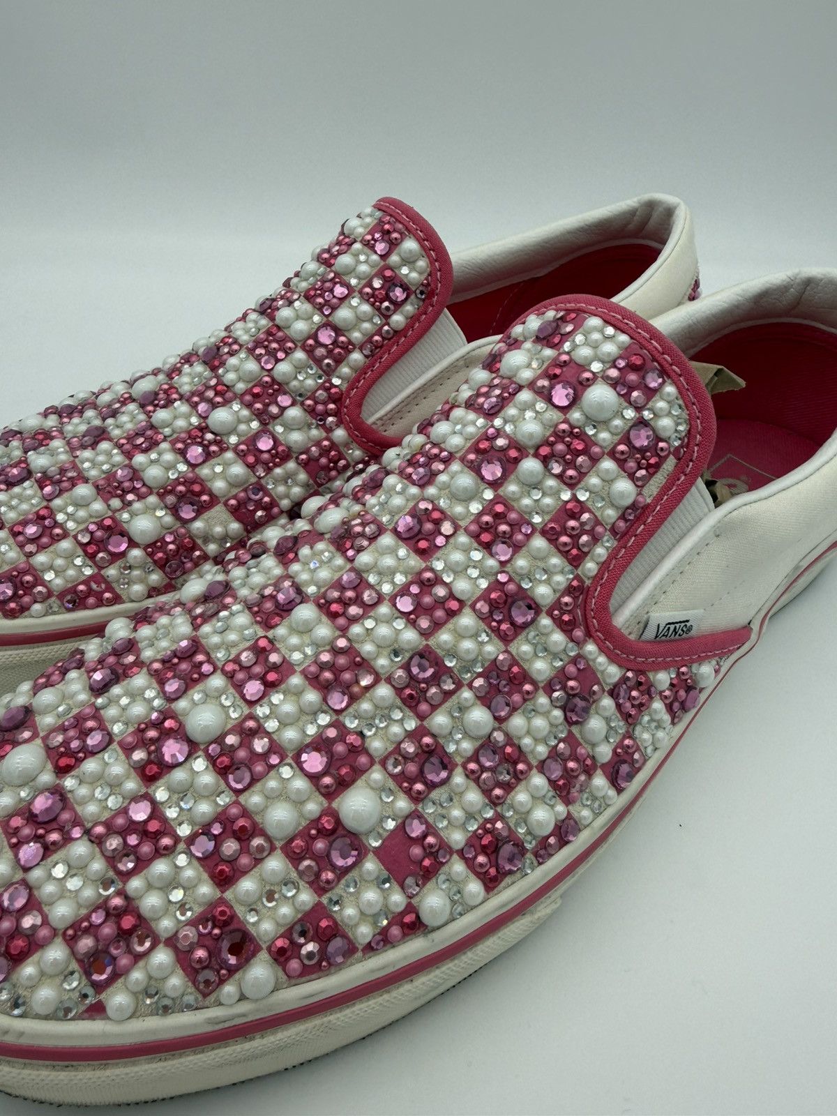 Vans Friends and Family Vans x Mattias Gollin Pink Vans Slip Ons Size US 13 / EU 46 - 3 Thumbnail