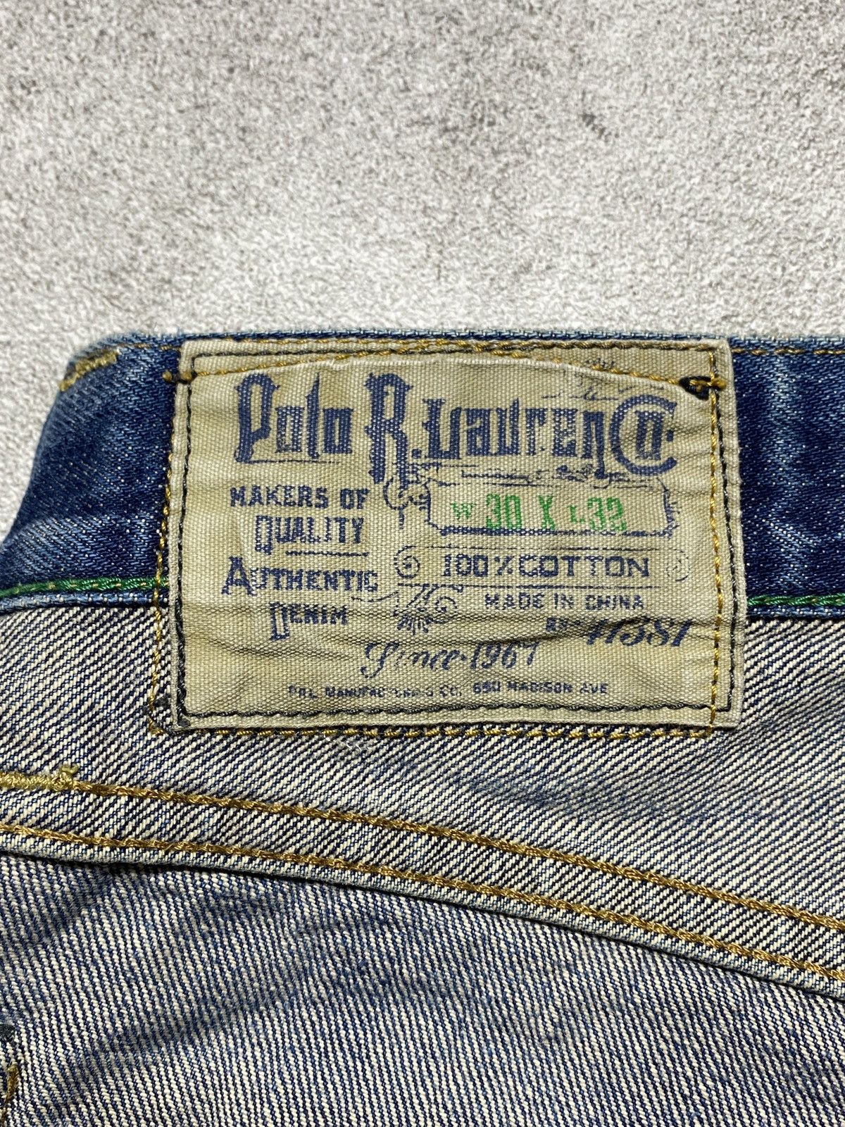 Polo Ralph Lauren 2000s Polo RL Ralph Lauren Slim Straight Selvedge Jeans Size US 31 - 5 Thumbnail