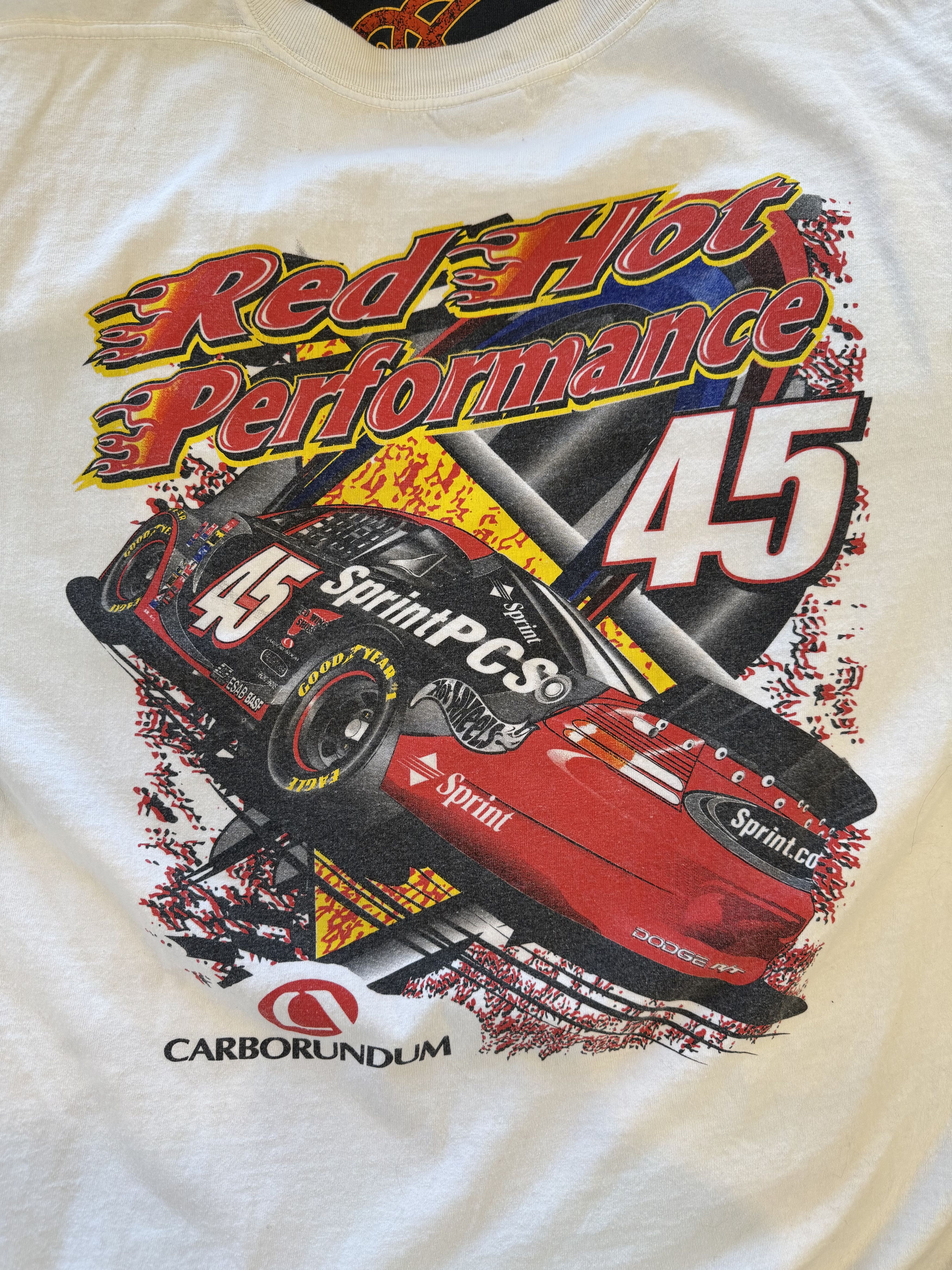 All Sport × NASCAR × Vintage Vintage 90s NASCAR Adam Petty #45 "Red Hot" T-shirt Size US XL / EU 56 / 4 - 4 Thumbnail