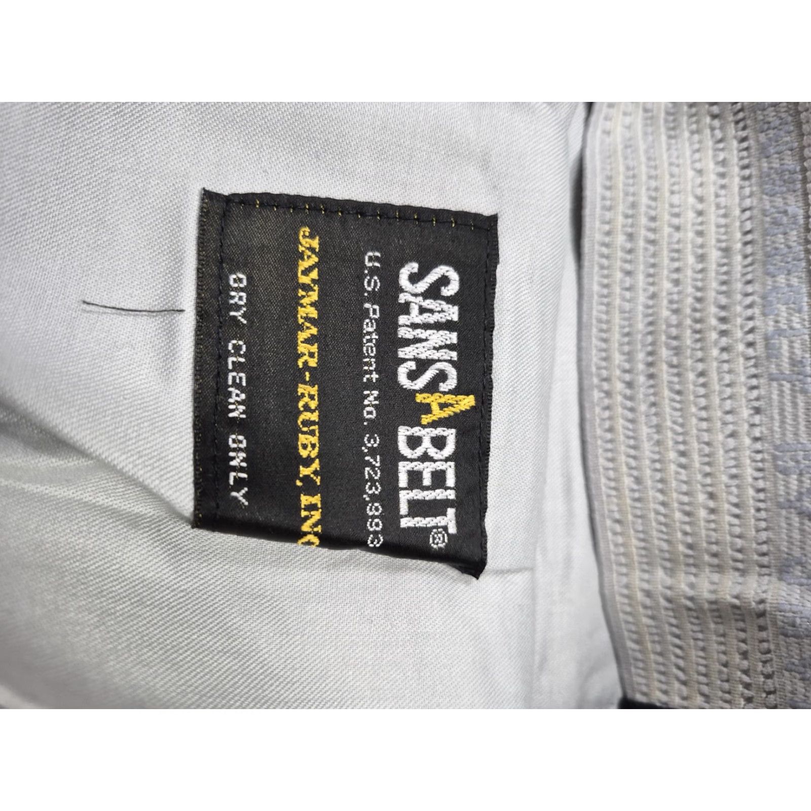 Vintage VTG Sansabelt Dress Pants Mens 38x36 Blue Wool Flat Front Unhemmed USA NWT Size US 38 / EU 54 - 3 Thumbnail