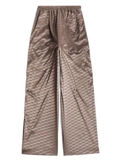 Balenciaga o1bcso1str0425 BB Monogram Loose Pyjama Pant in Beige Size 28" / US 6 / IT 42 - 2 Thumbnail