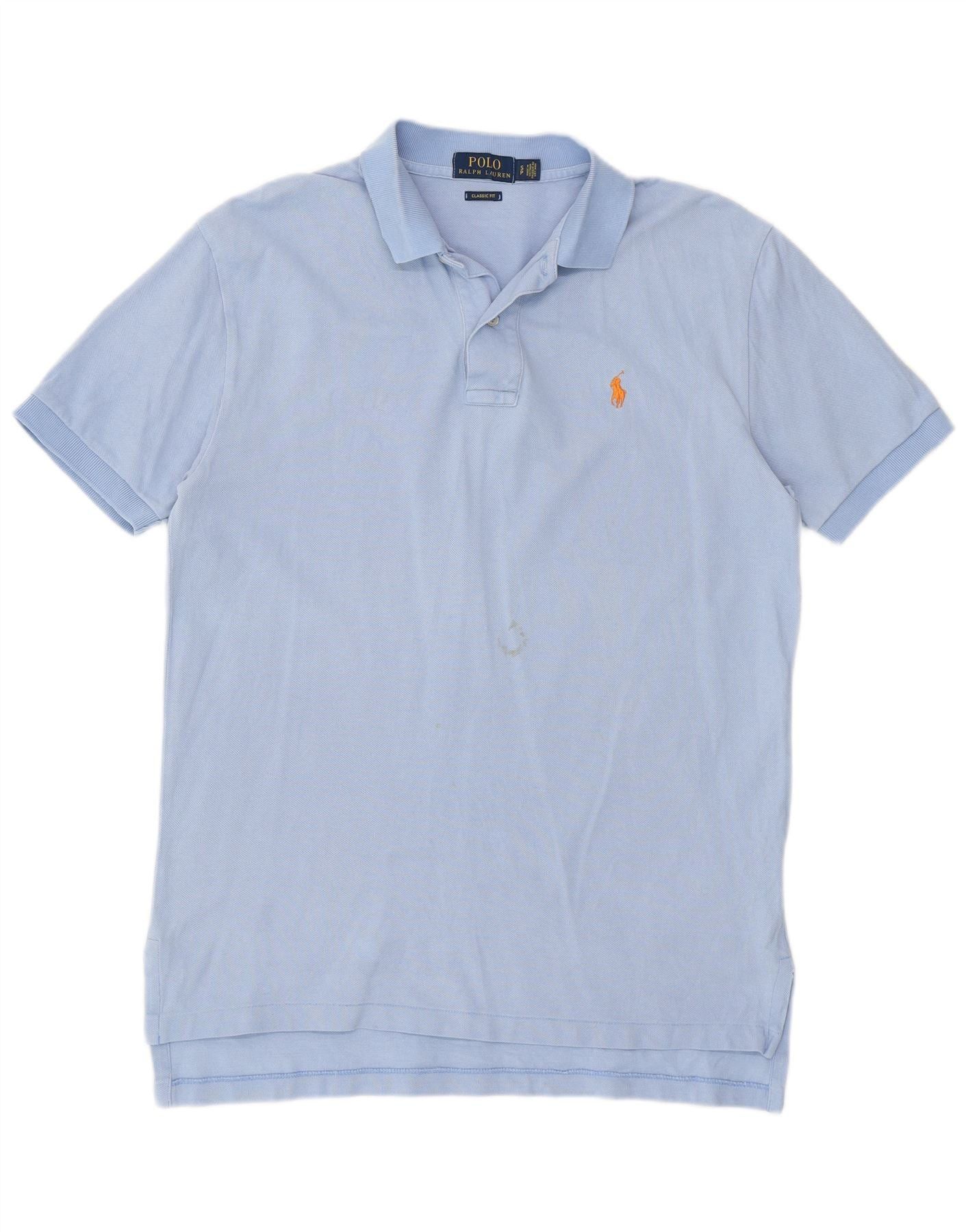 Polo Ralph Lauren Mens Classic Fit Polo Shirt Small Blue Cotton Size US M / EU 48-50 / 2 - 1 Thumbnail