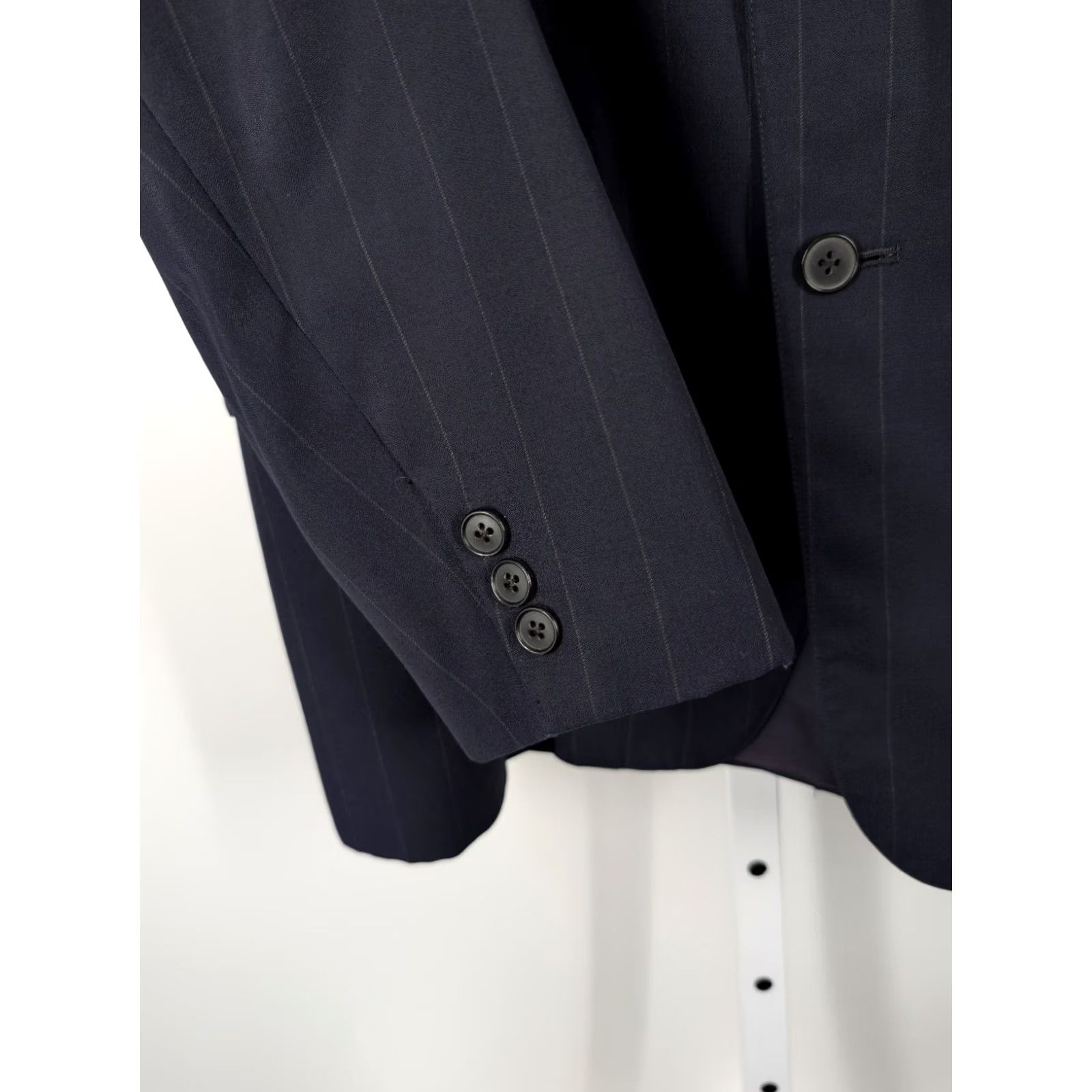 Vintage VINTAGE J. Press Blazer Navy Pinstripe 3 Button Wool 40 Men Blazer Jacket Ivy League American Made Men’s Size 40R - 7 Thumbnail