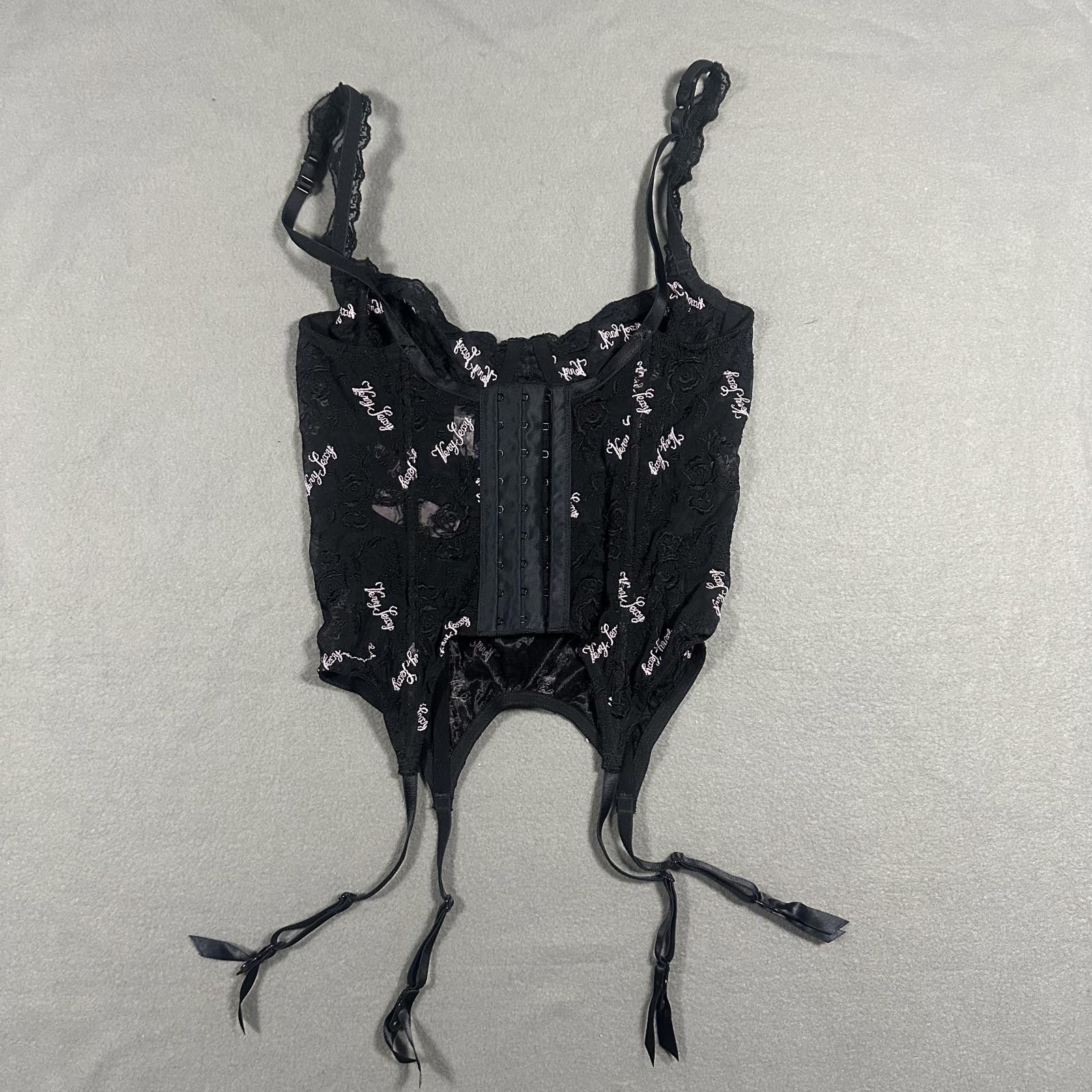Other Victoria’s Secret Corset Lingerie Top Black Pink Print Size S / US 4 / IT 40 - 2 Thumbnail