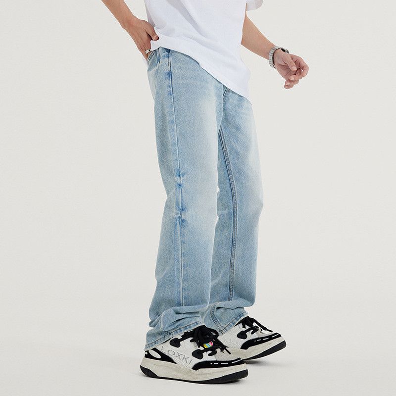 Jean Men's American Loose-Fit Vintage Heavy-Wash Denim Jeans Size US 32 / EU 48 - 2 Thumbnail