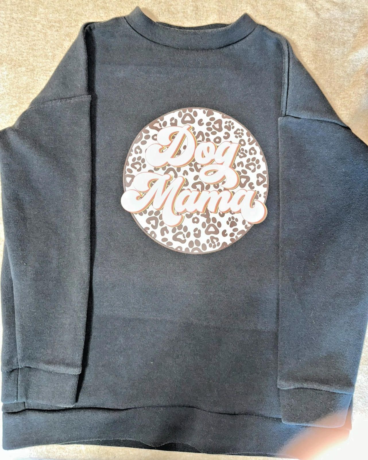 The Unbranded Brand Dog Mama Sweatshirt Leopard Print Graphic Pullover Size M/L Size M / US 6-8 / IT 42-44 - 1 Thumbnail